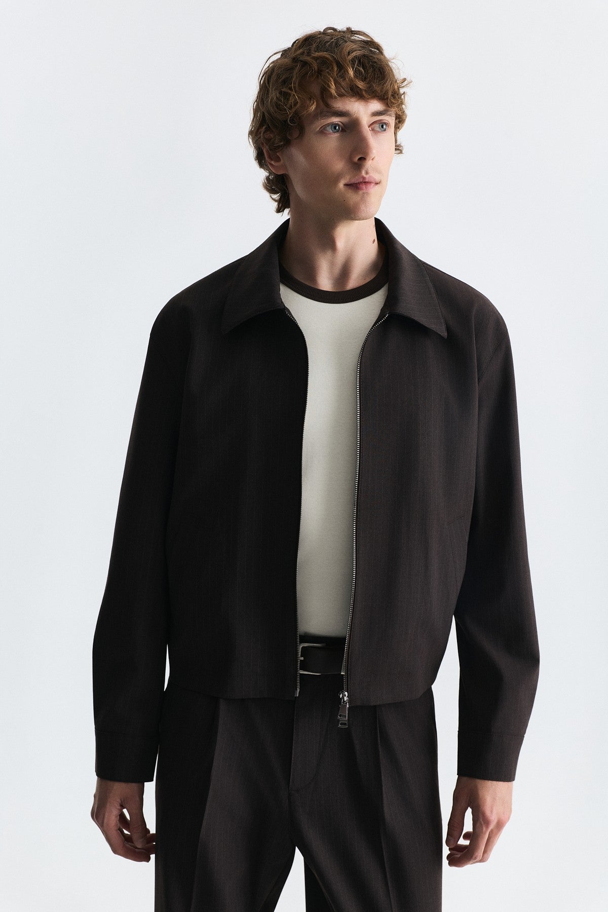 Striped Relax Fit Jacket and Pants Set