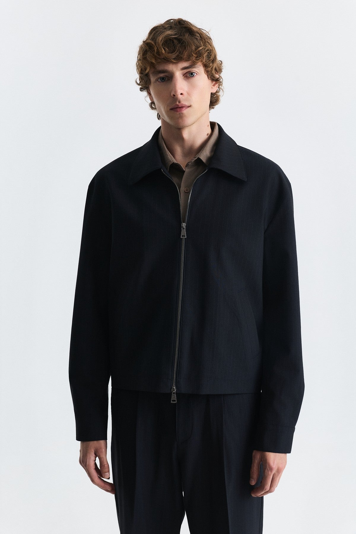 Striped Relax Fit Jacket and Pants Set