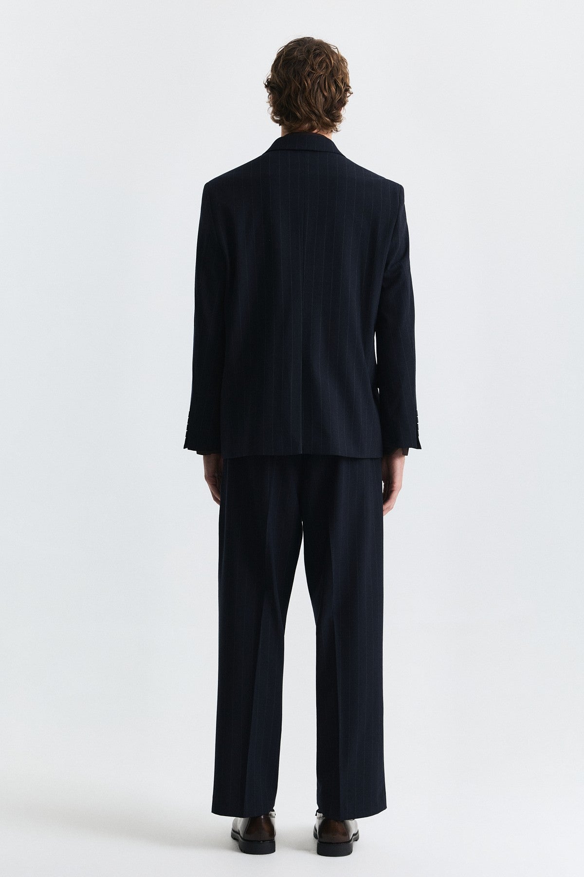 Relax Fit Striped Double-Breasted Suit