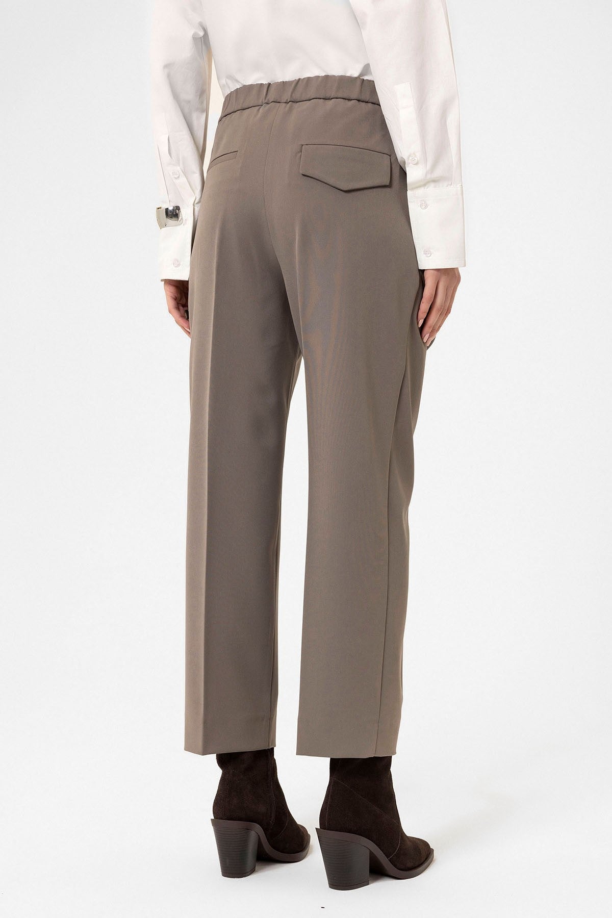 Antioch Women's High-Waisted Straight-Fit Cropped Pants