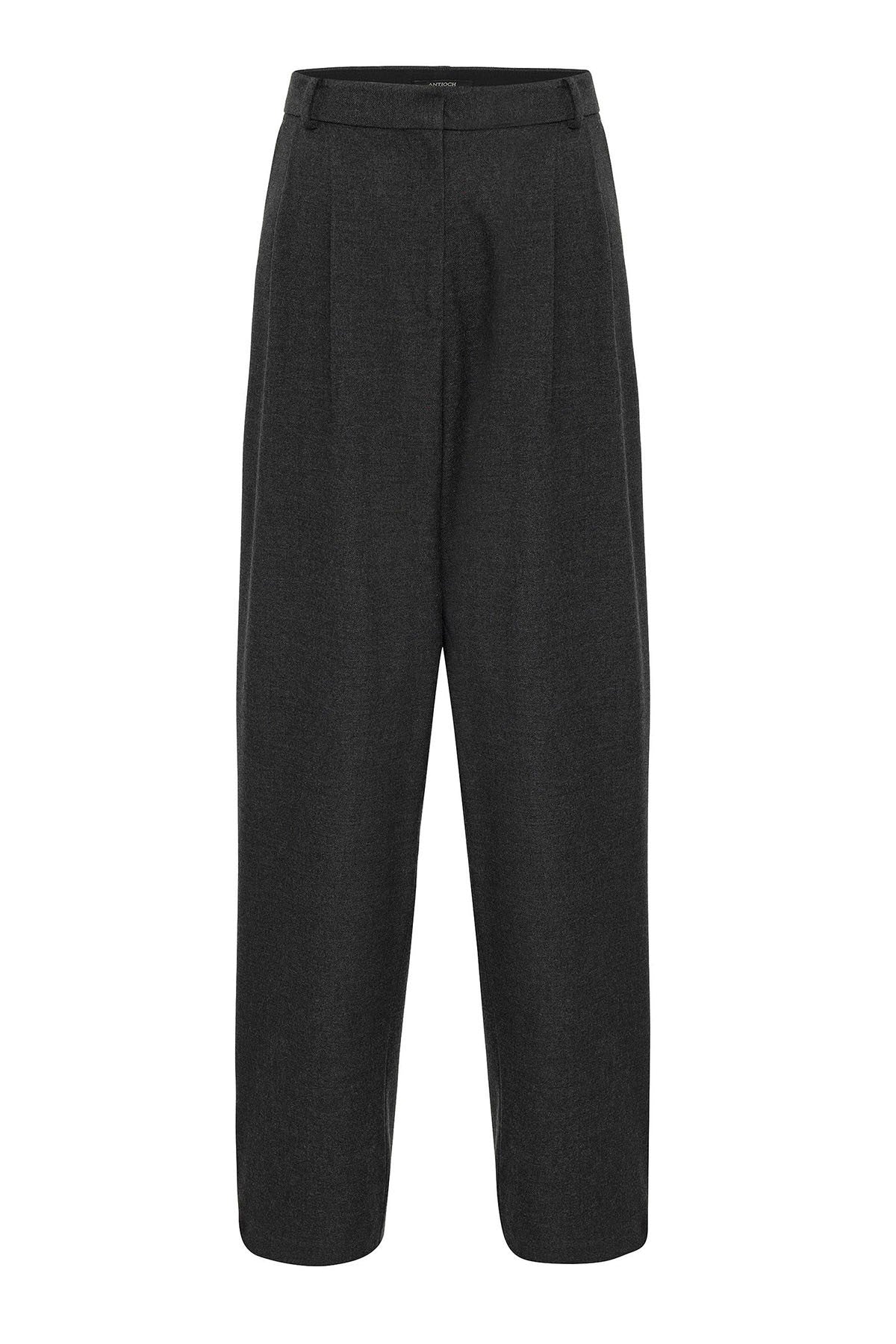 Women's High-Waisted Pants with Seam Details, Straight Fit