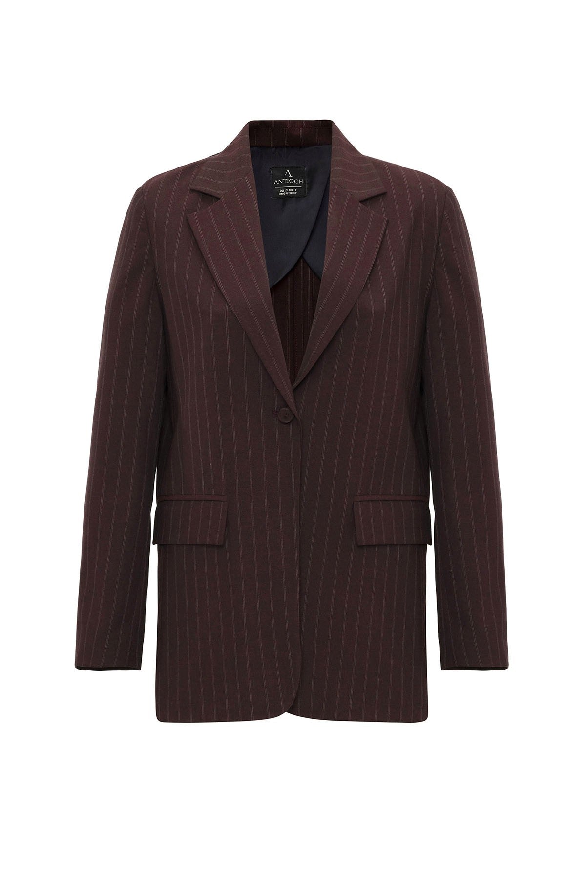 Antioch Women's Single-Button Striped Blazer Jacket