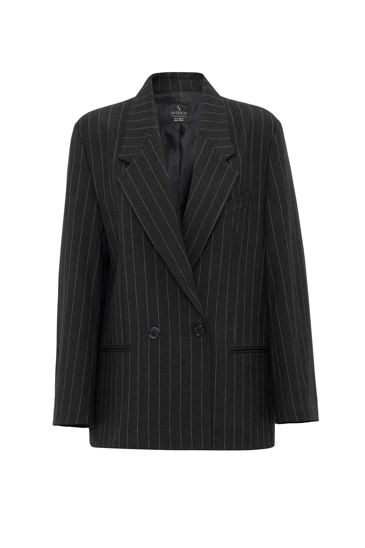 Antioch Women's Striped Oversized Blazer Jacket