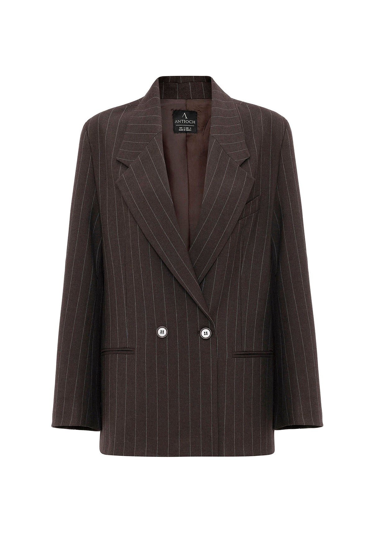 Antioch Women's Striped Oversized Blazer Jacket