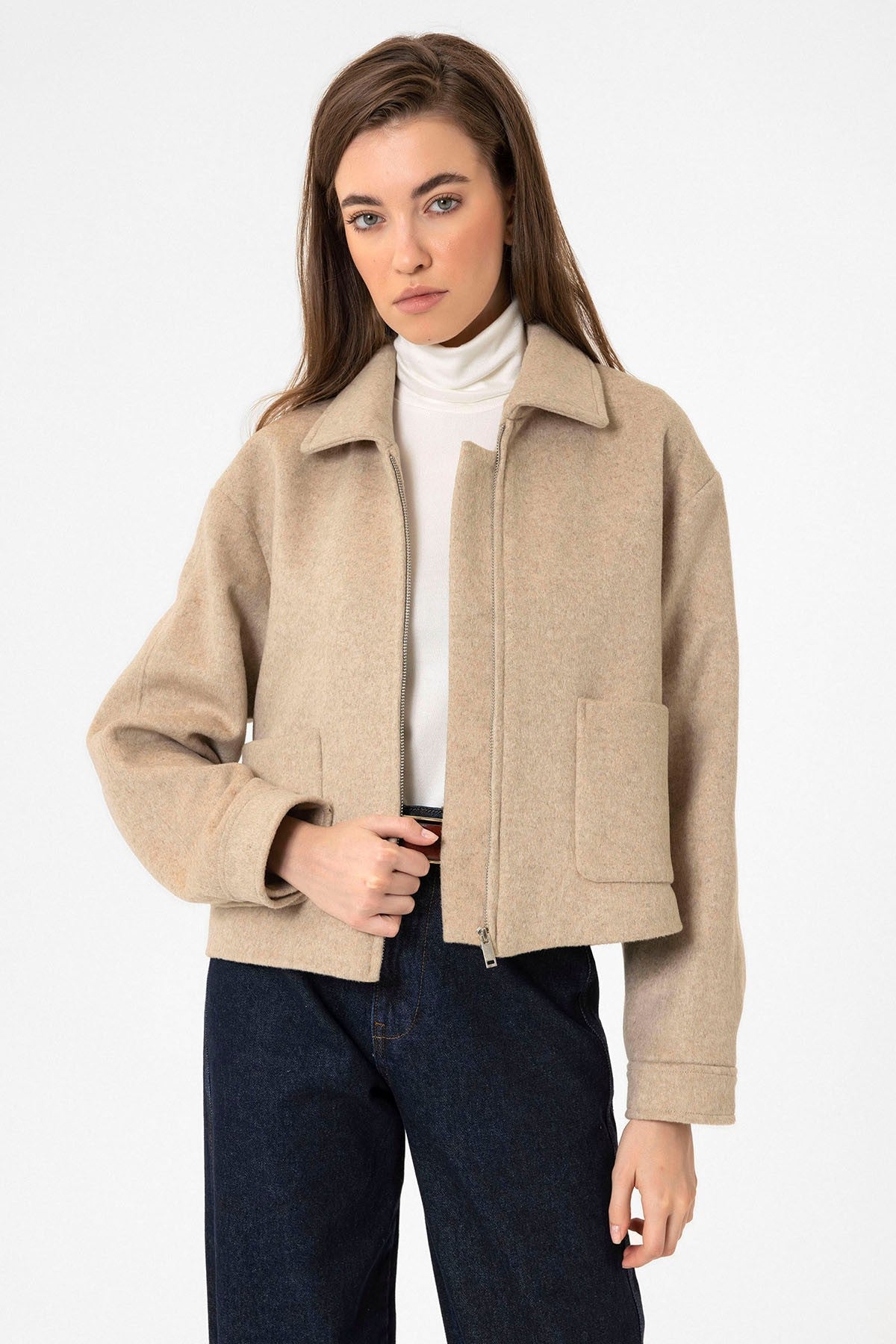 Antioch Women's Short Jacket with Wool Blend