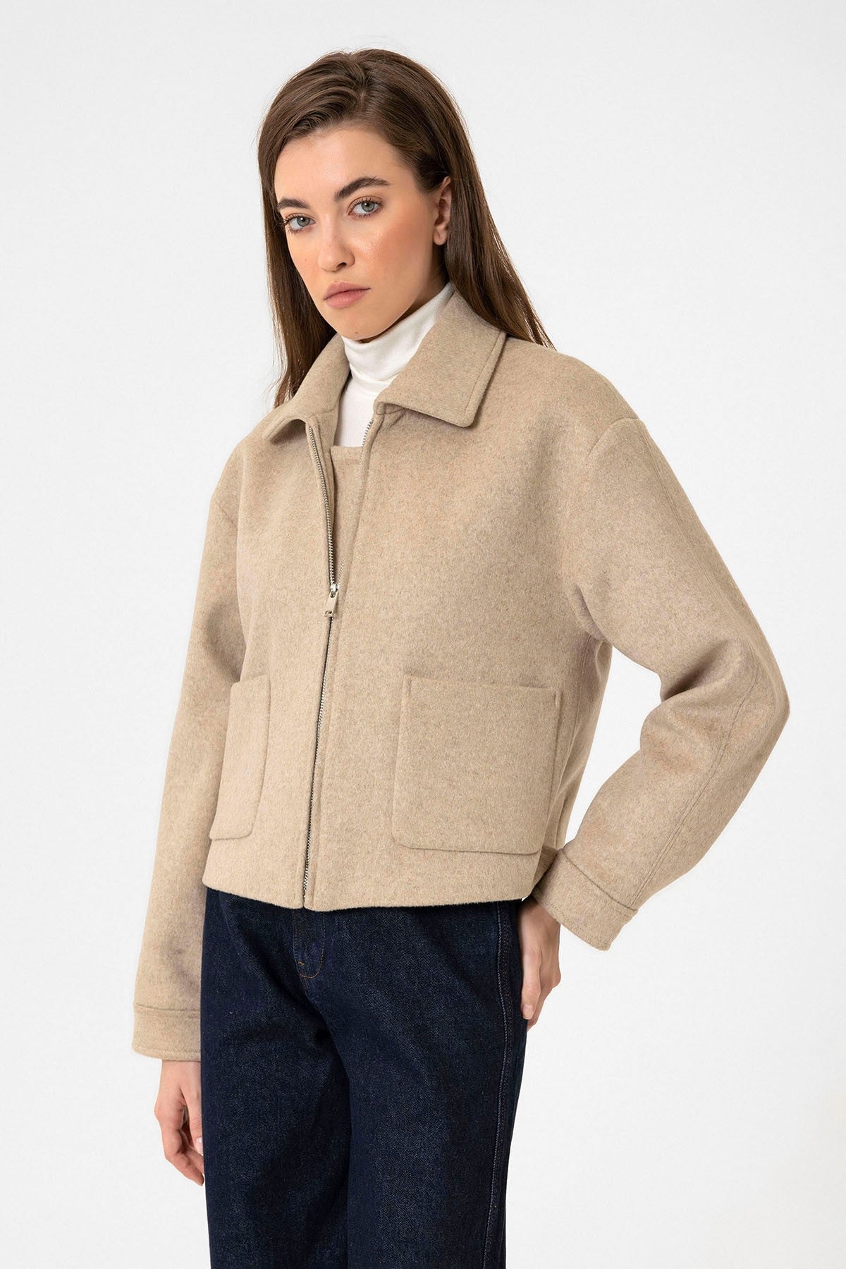 Antioch Women's Short Jacket with Wool Blend