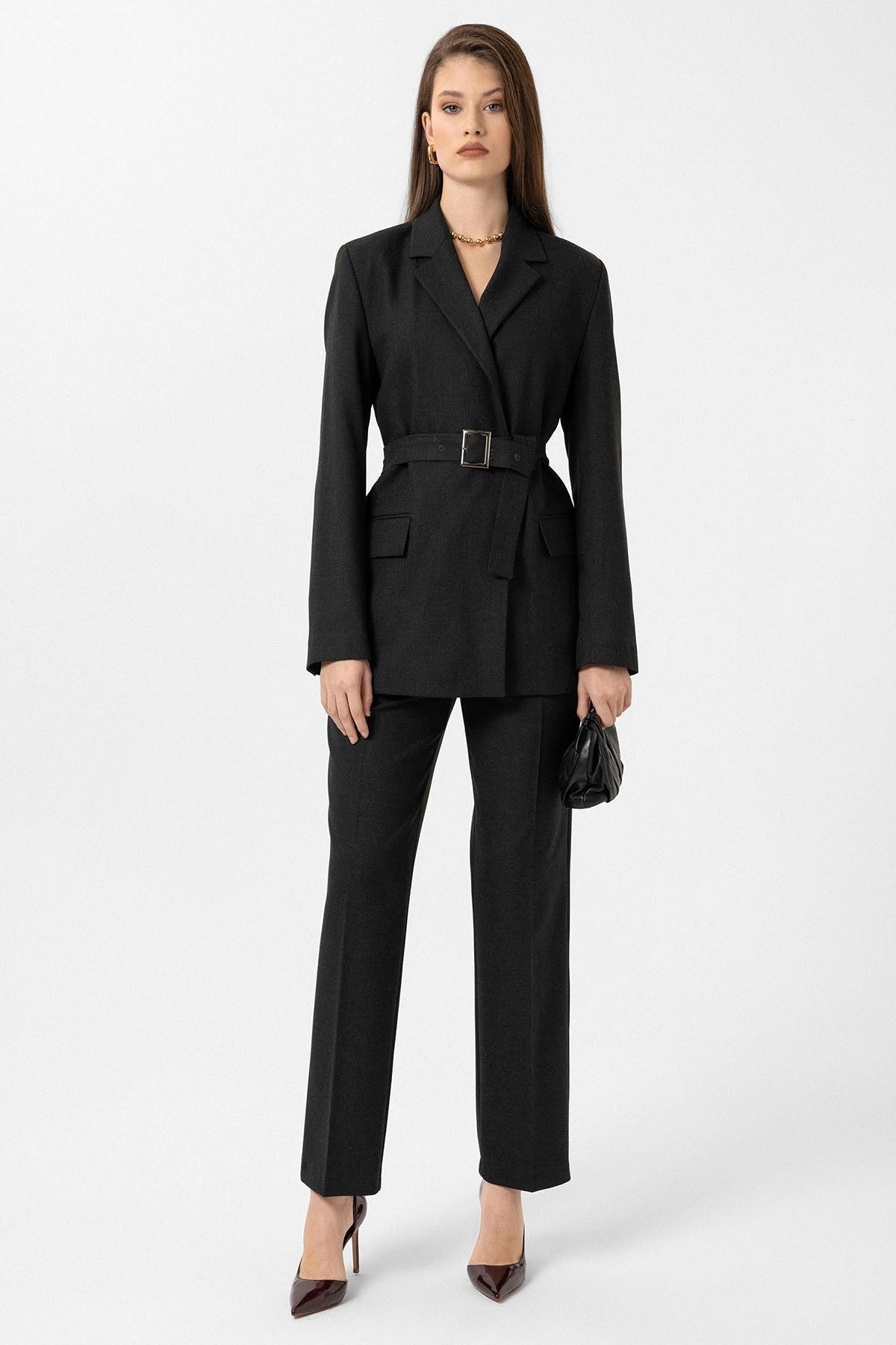 Antioch Women's Belted Blazer Jacket
