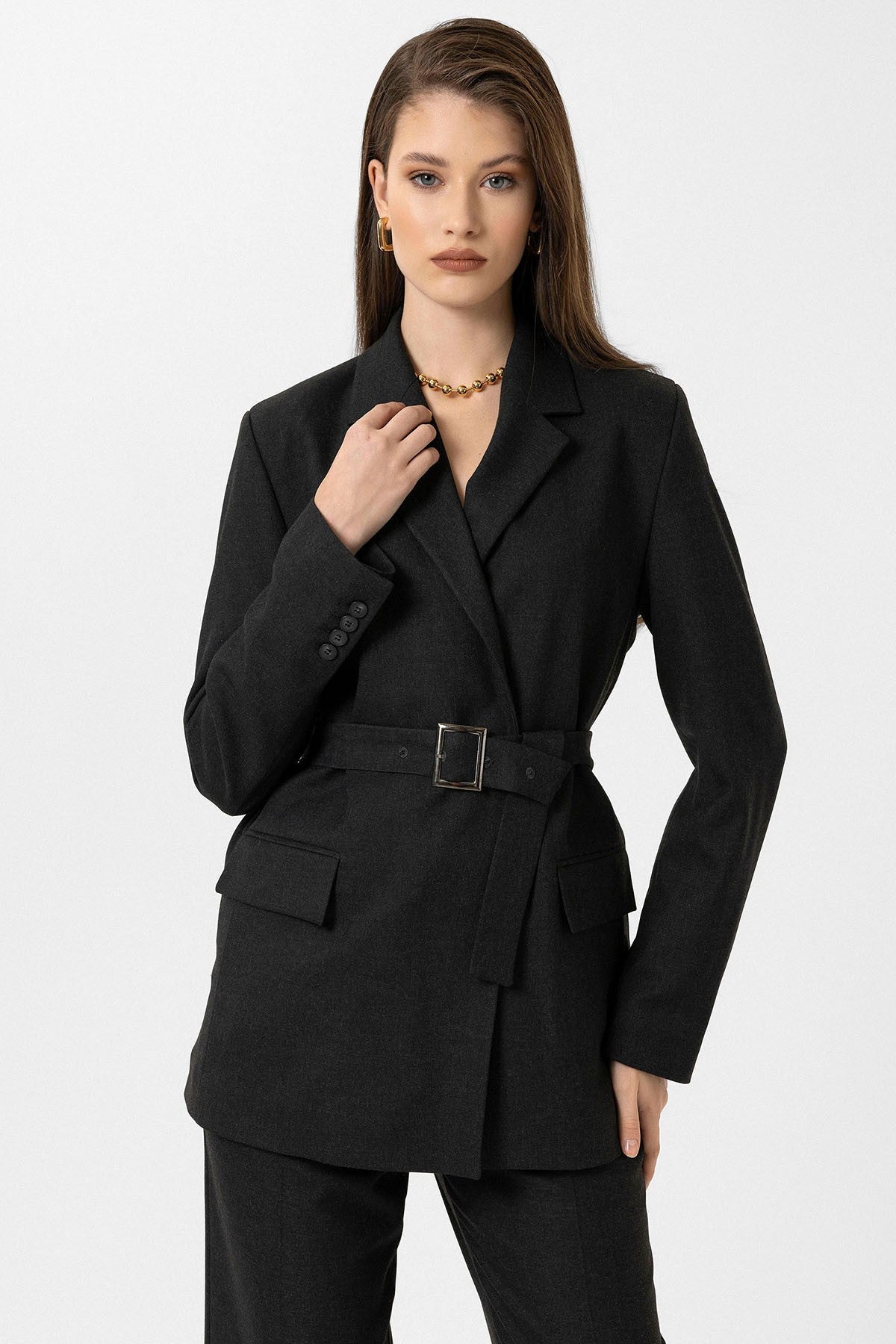 Antioch Women's Belted Blazer Jacket