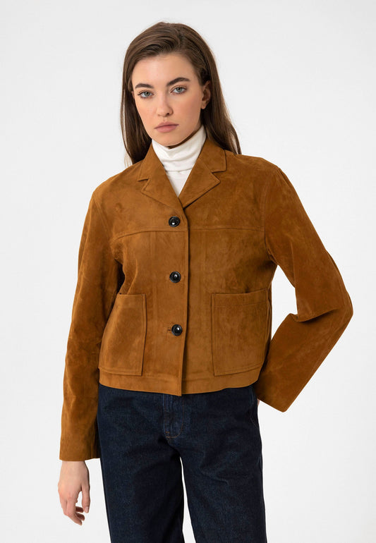 Antioch Women's Faux Suede Crop Jacket