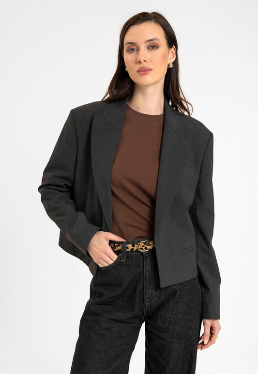 Antioch Relax Fit Buttonless Crop Women's Blazer Jacket