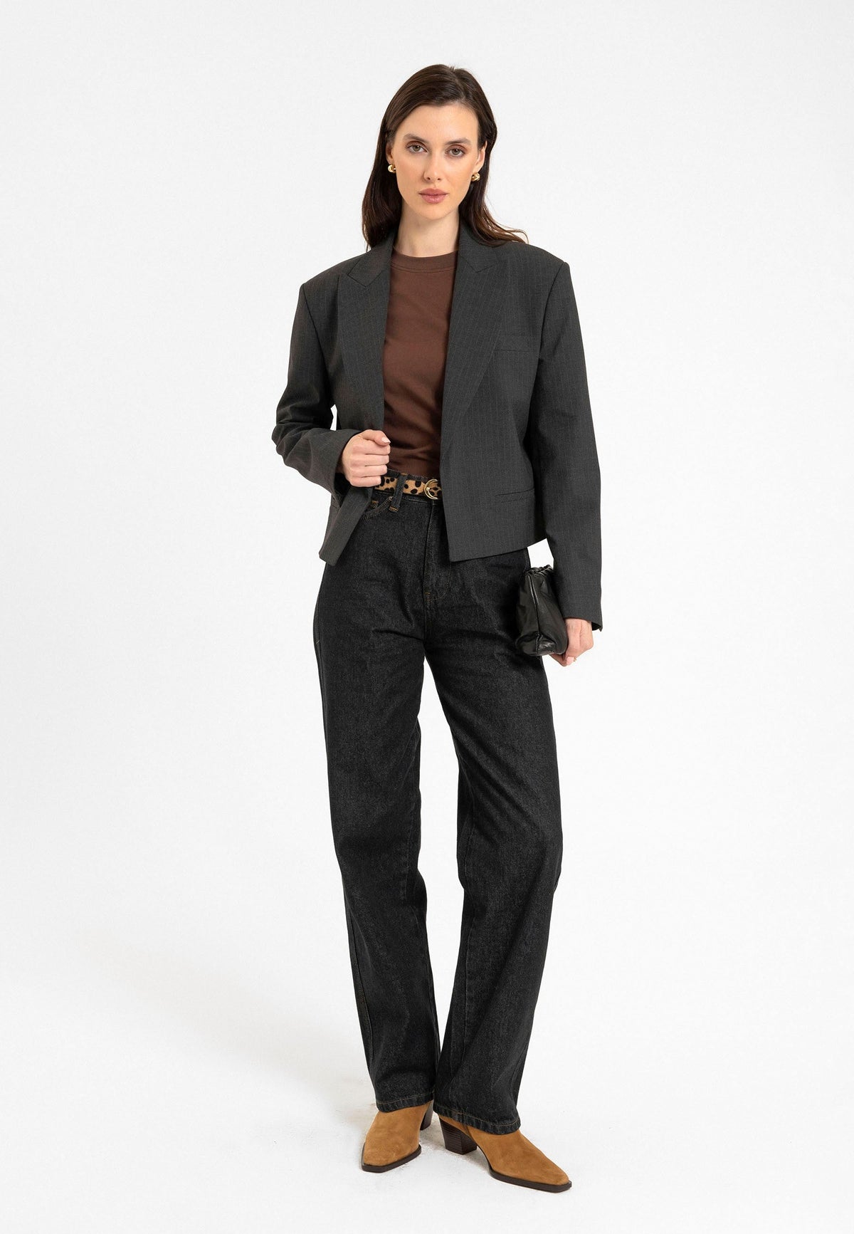 Antioch Relax Fit Buttonless Crop Women's Blazer Jacket