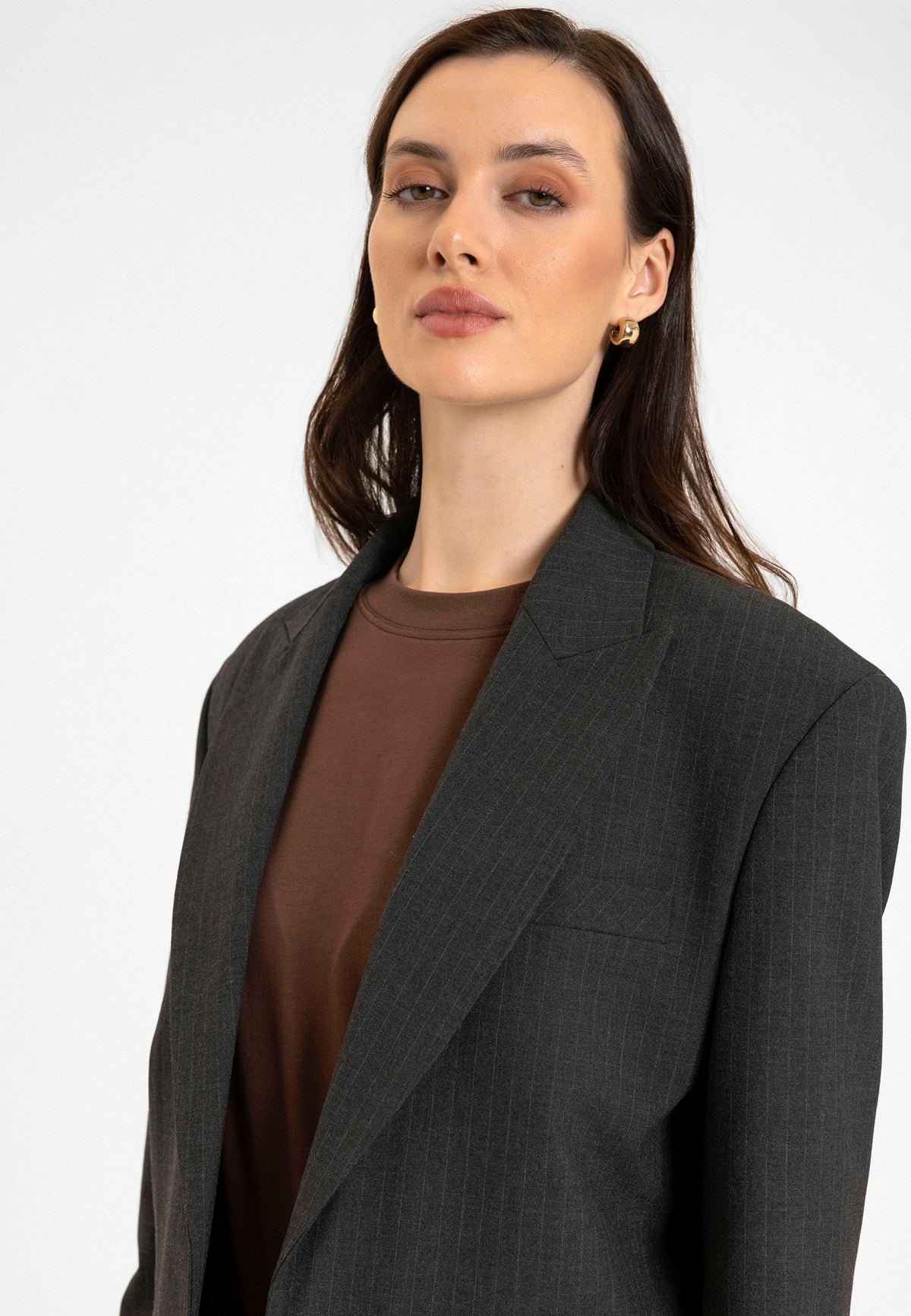 Antioch Relax Fit Buttonless Crop Women's Blazer Jacket