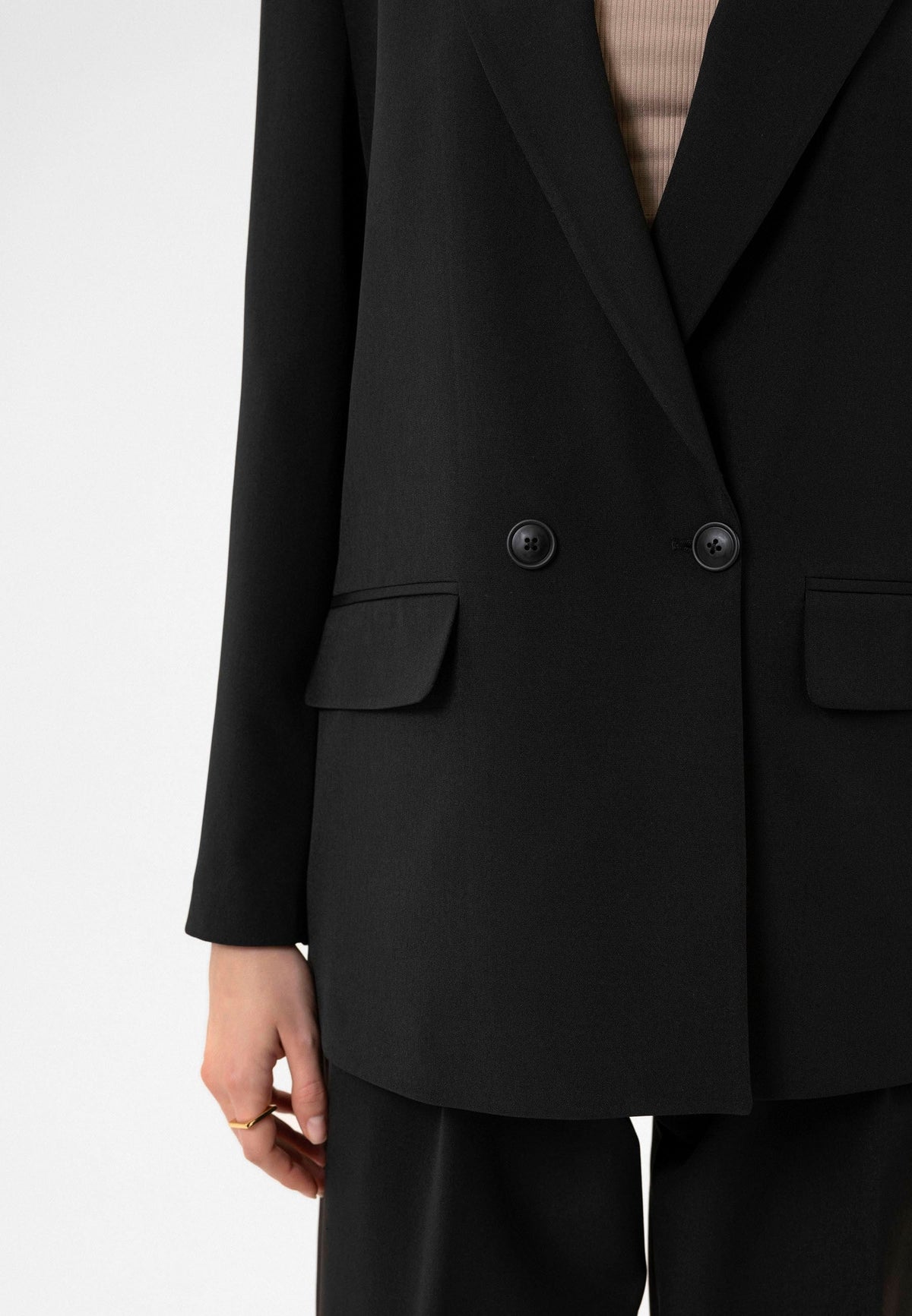 Antioch Women's Double-Breasted Oversized Blazer Jacket