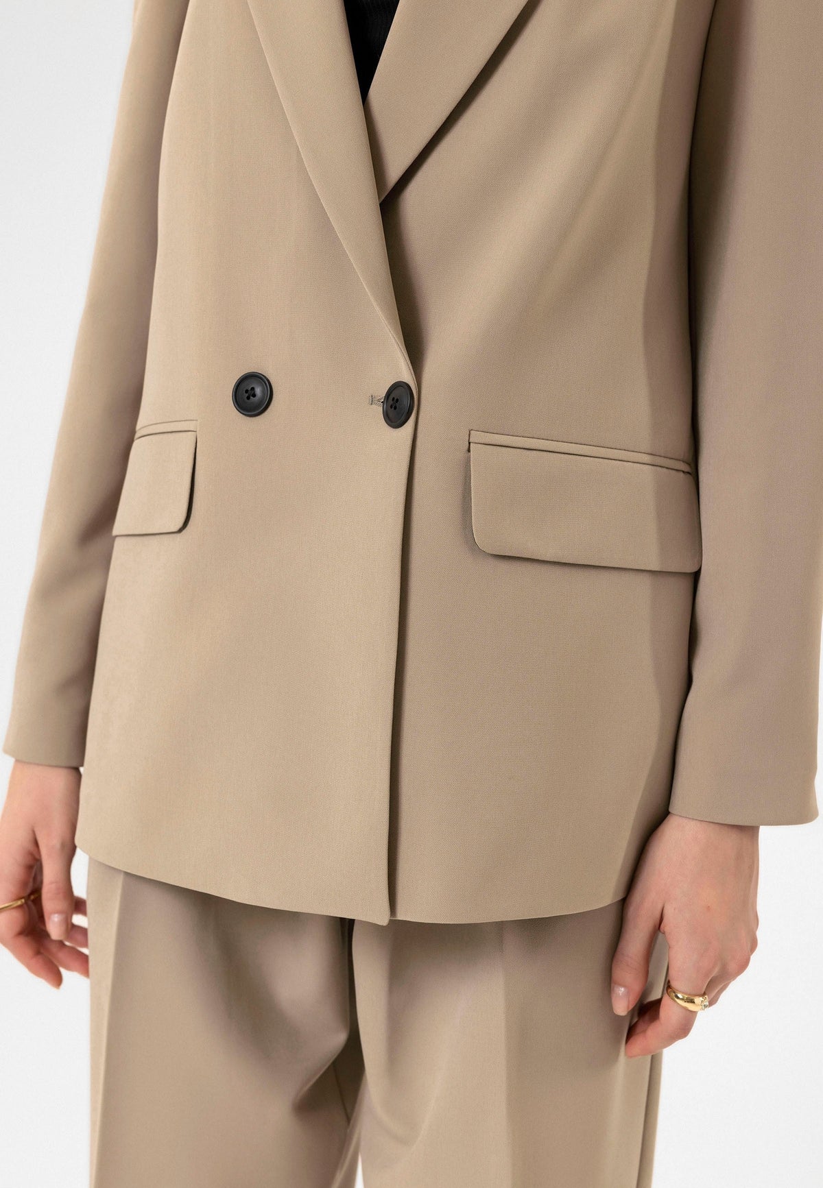Antioch Women's Double-Breasted Oversized Blazer Jacket