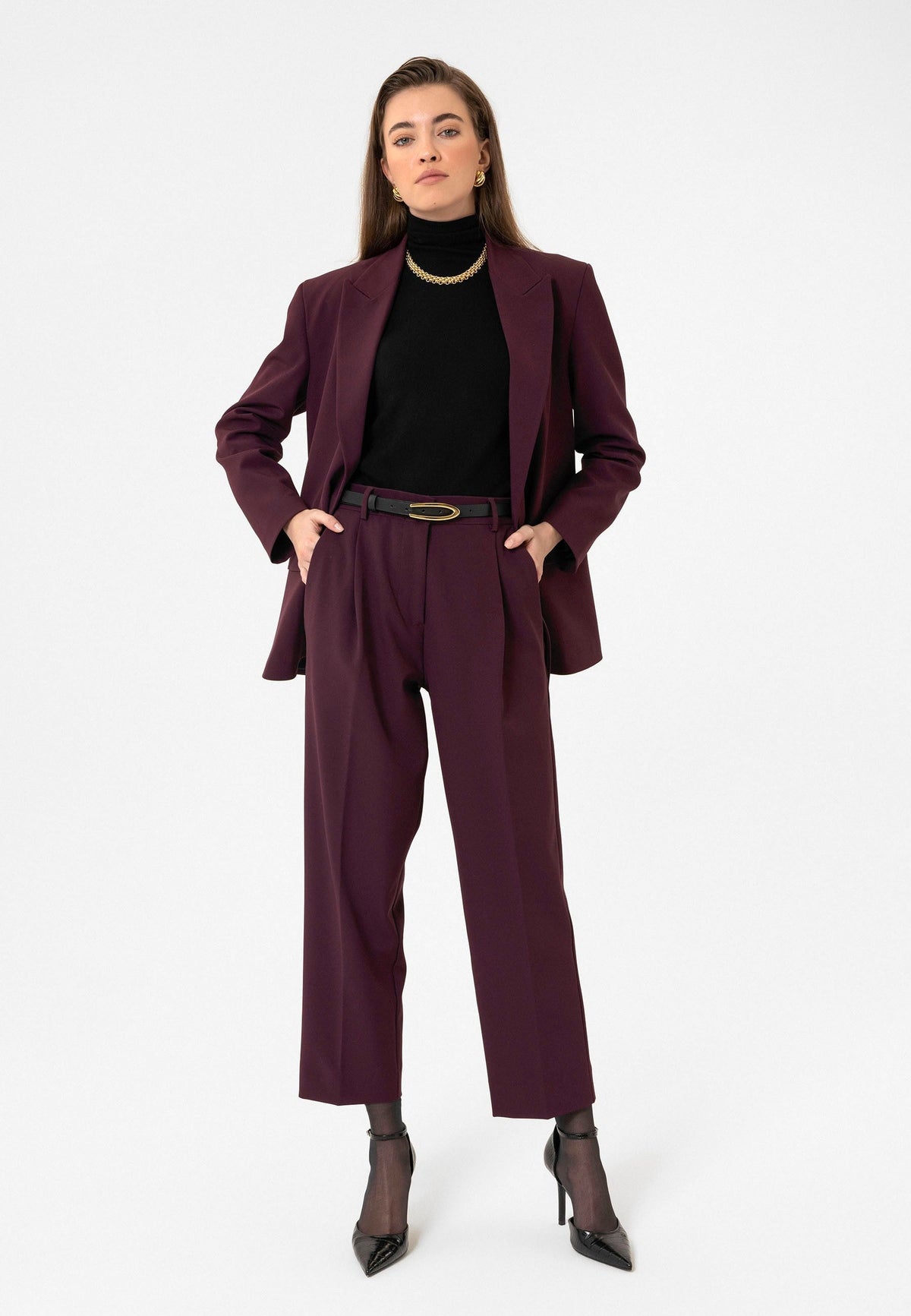 Antioch Women's Double-Breasted Oversized Blazer Jacket
