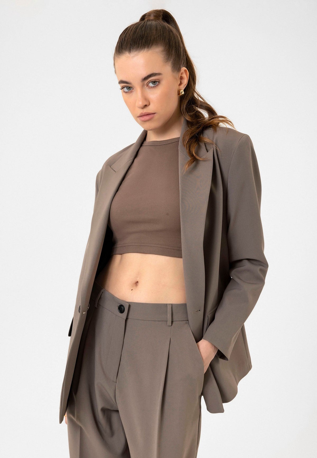 Antioch Women's Double-Breasted Oversized Blazer Jacket