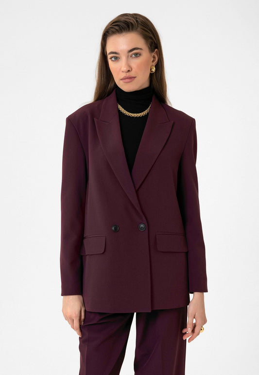 Antioch Women's Double-Breasted Oversized Blazer Jacket