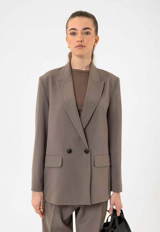 Antioch Women's Double-Breasted Oversized Blazer Jacket