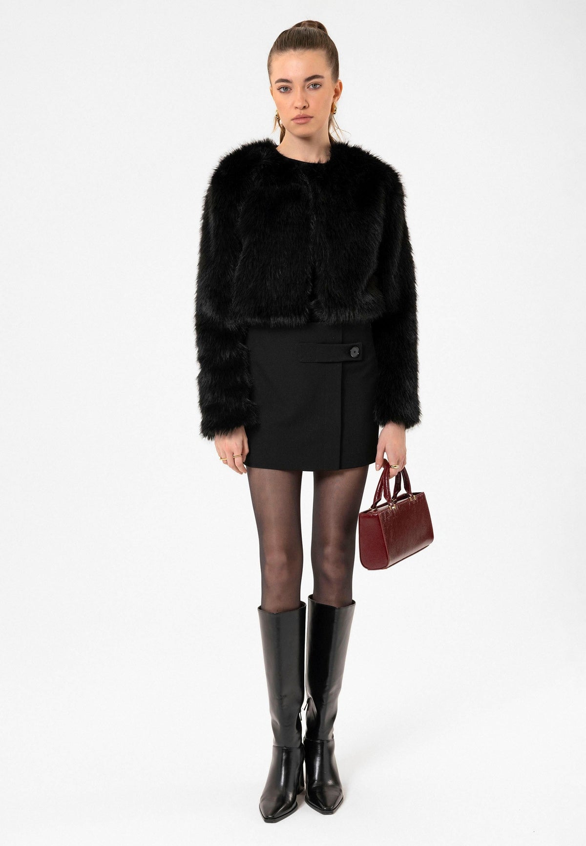 Antioch Women's Faux Fur Crop Jacket