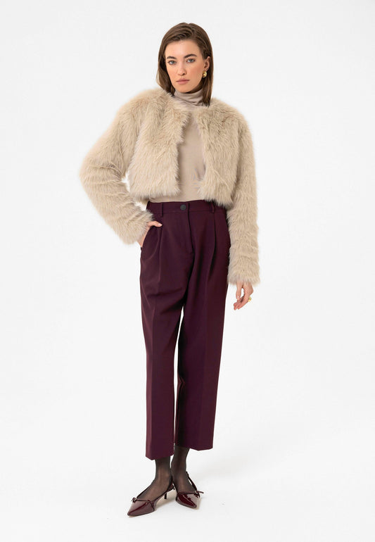 Antioch Women's Faux Fur Crop Jacket