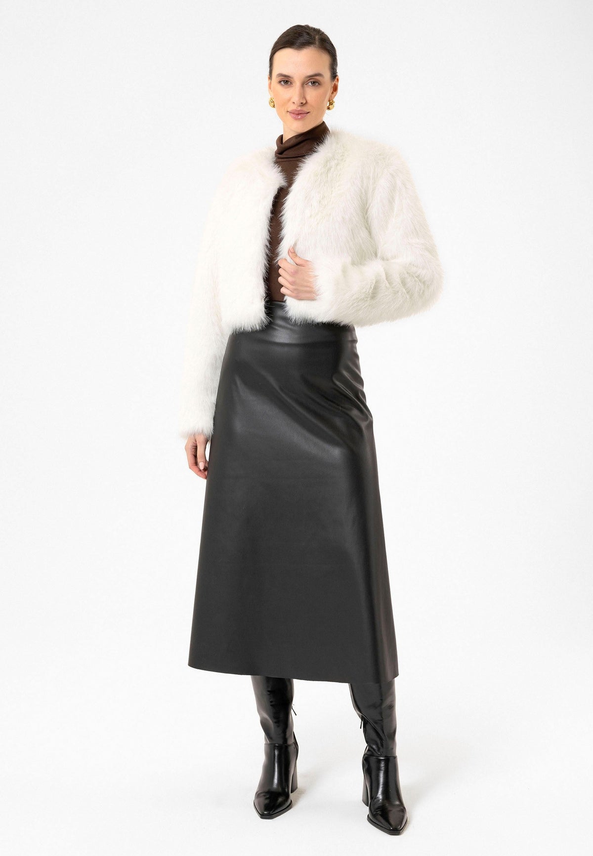 Antioch Women's Faux Fur Crop Jacket