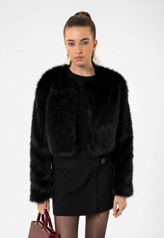 Antioch Women's Faux Fur Crop Jacket