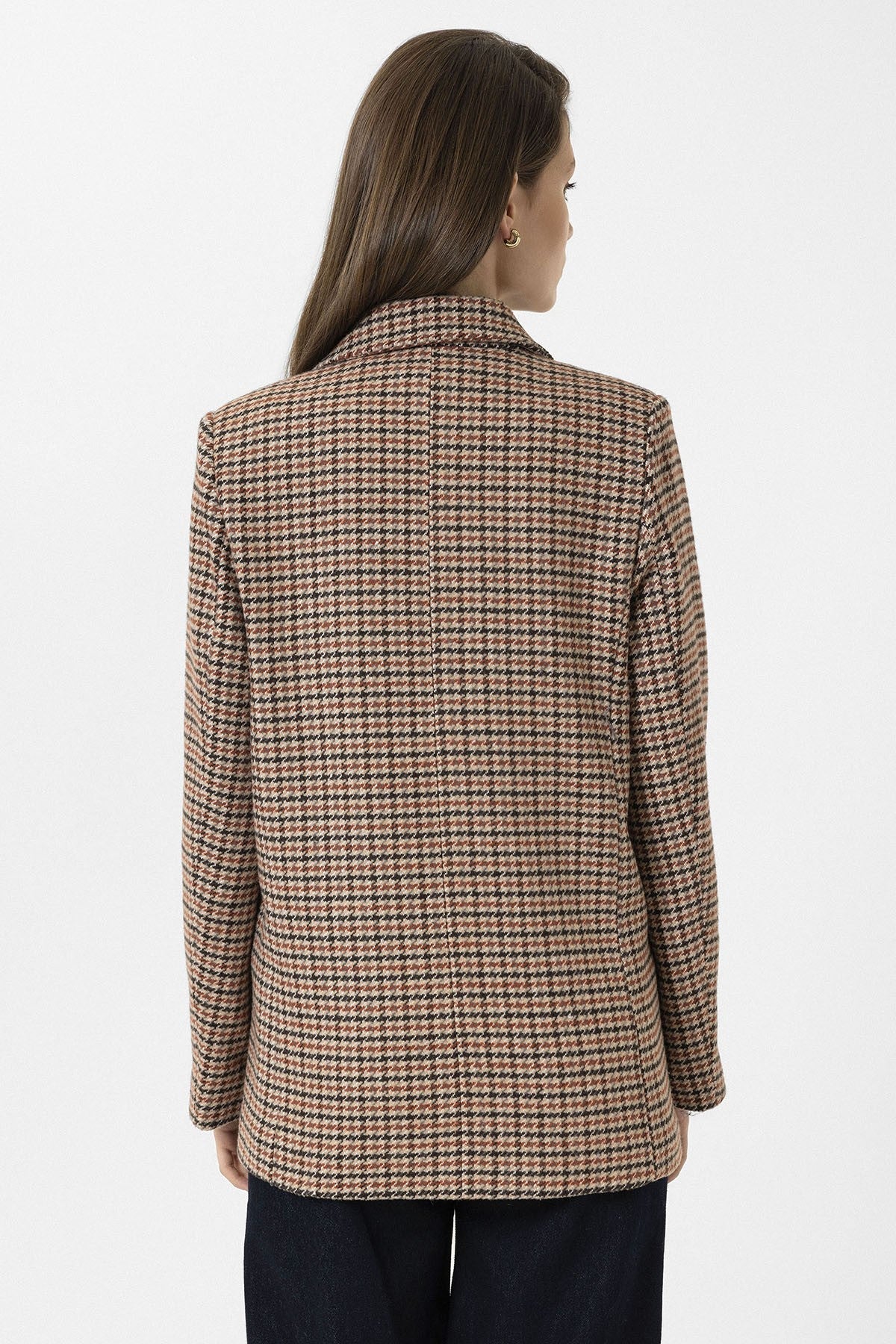 Antioch Women's Houndstooth-Patterned Blazer Jacket