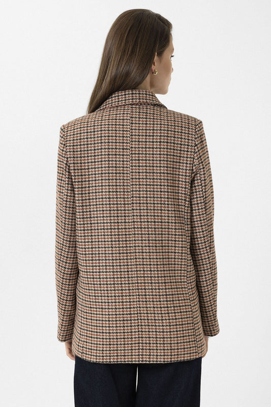 Antioch Women's Houndstooth-Patterned Blazer Jacket