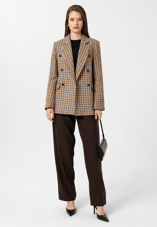 Antioch Women's Houndstooth-Patterned Blazer Jacket