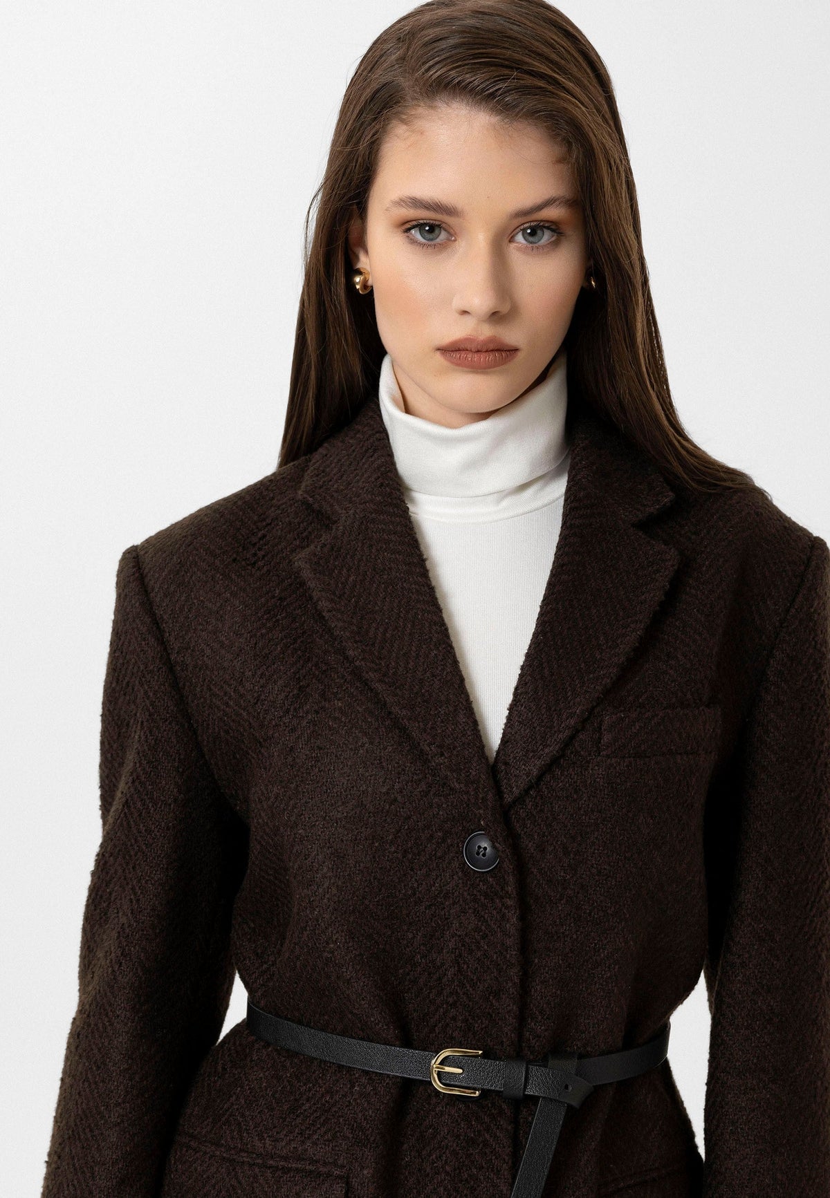 Antioch Women's Herringbone-Patterned Blazer Jacket