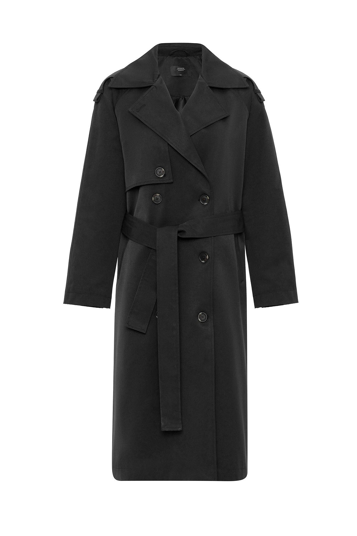 Antioch Women's Long Trench Coat with Belt