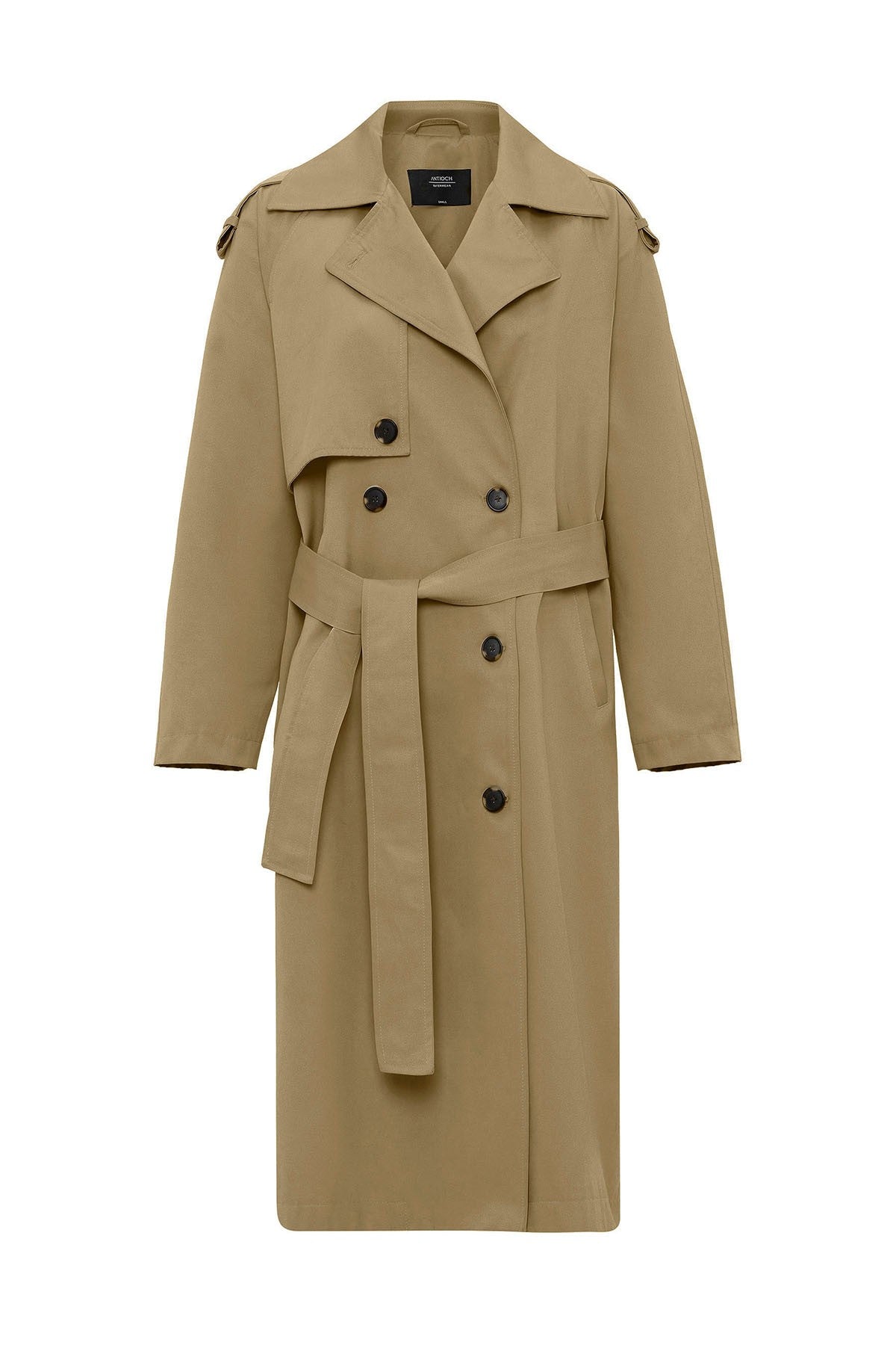 Antioch Women's Long Trench Coat with Belt