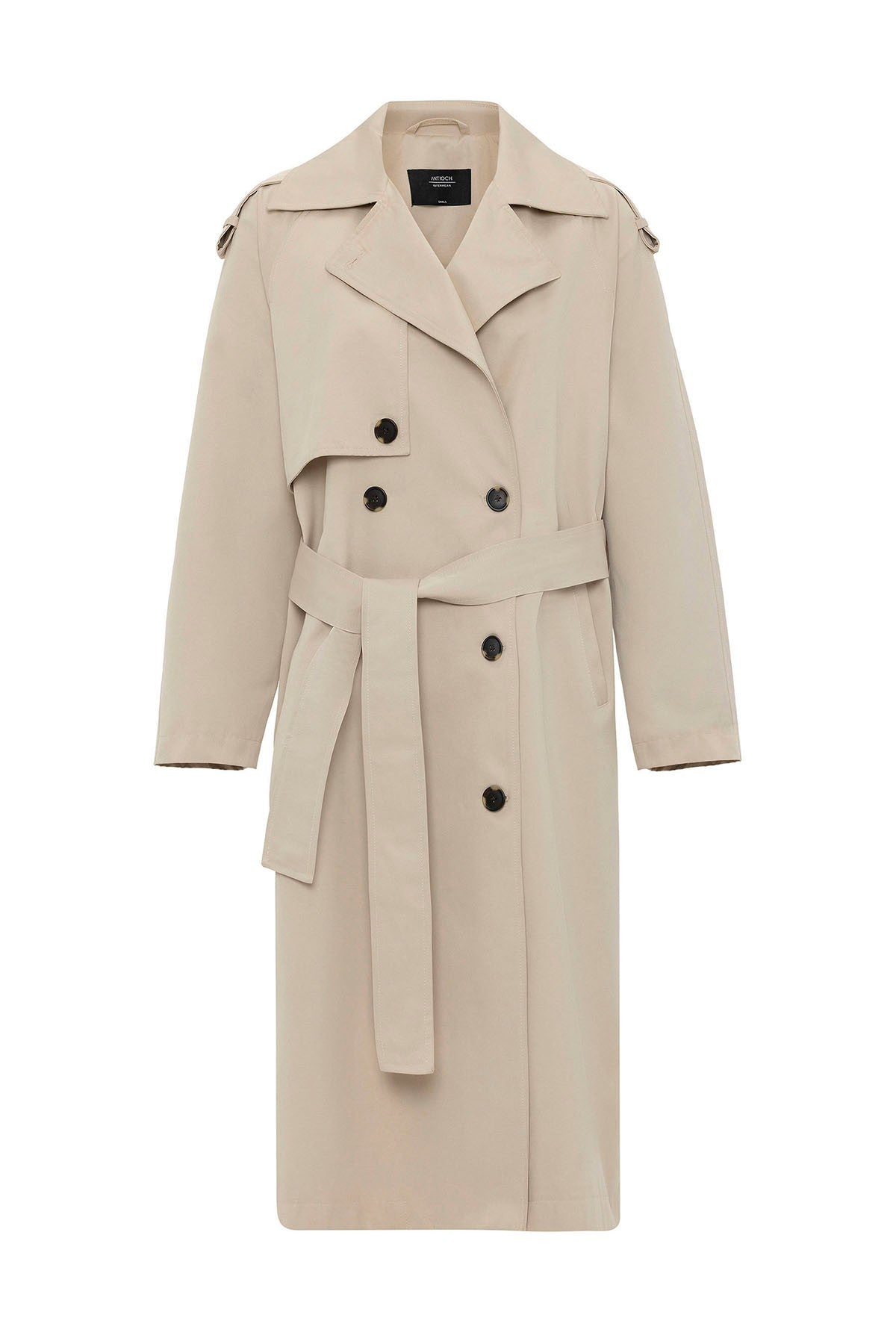 Antioch Women's Long Trench Coat with Belt