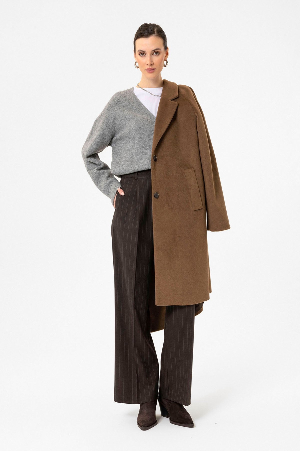 Antioch Women's Wool-Blend Textured Coat