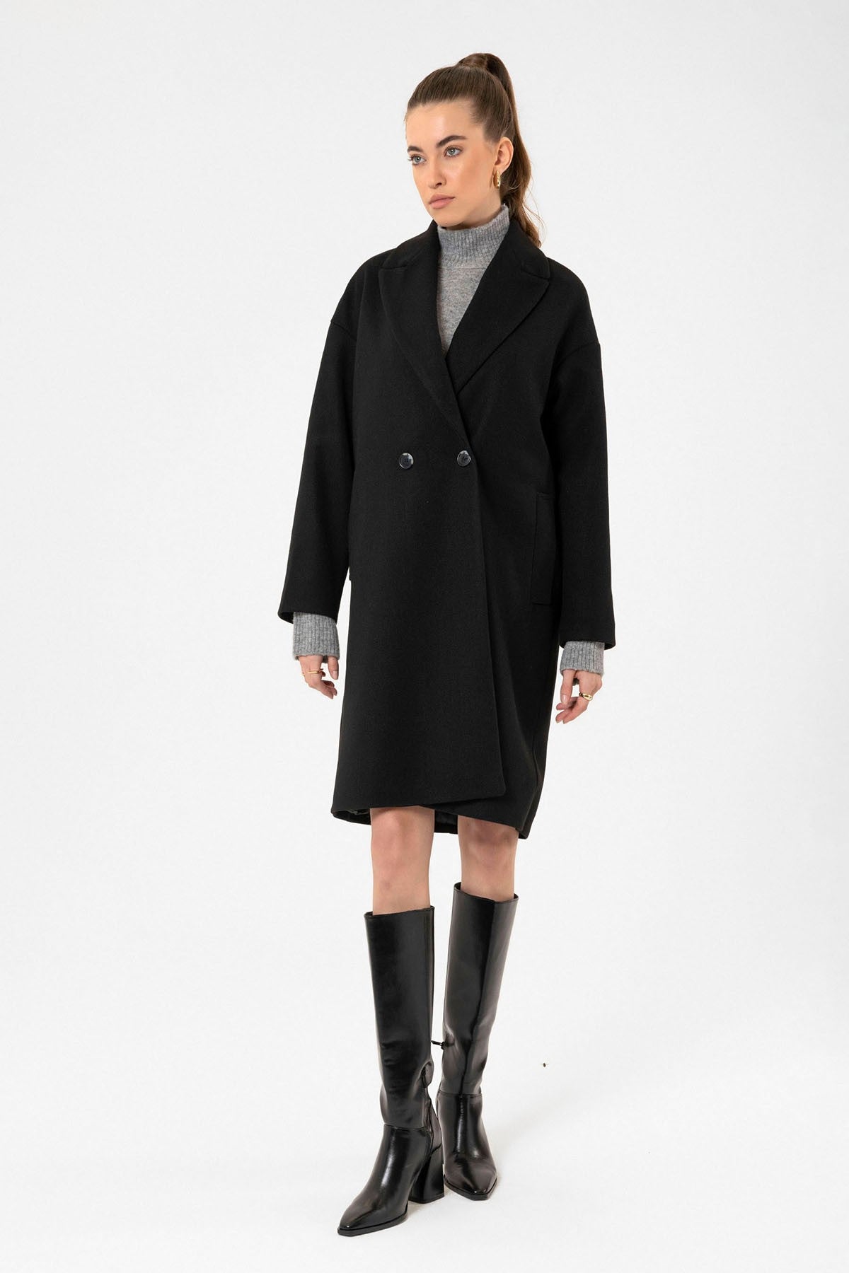 Antioch Women's Double-Breasted Oversized Coat
