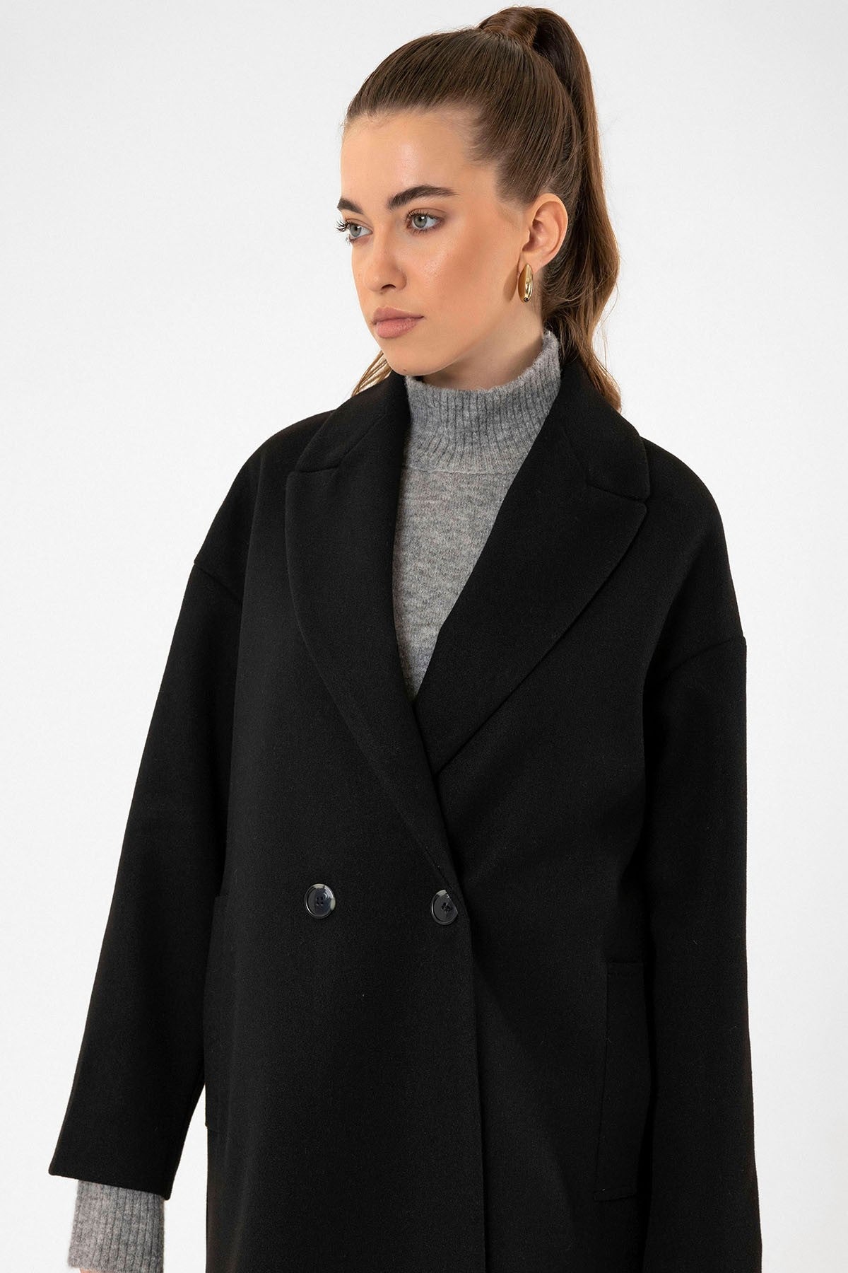 Antioch Women's Double-Breasted Oversized Coat