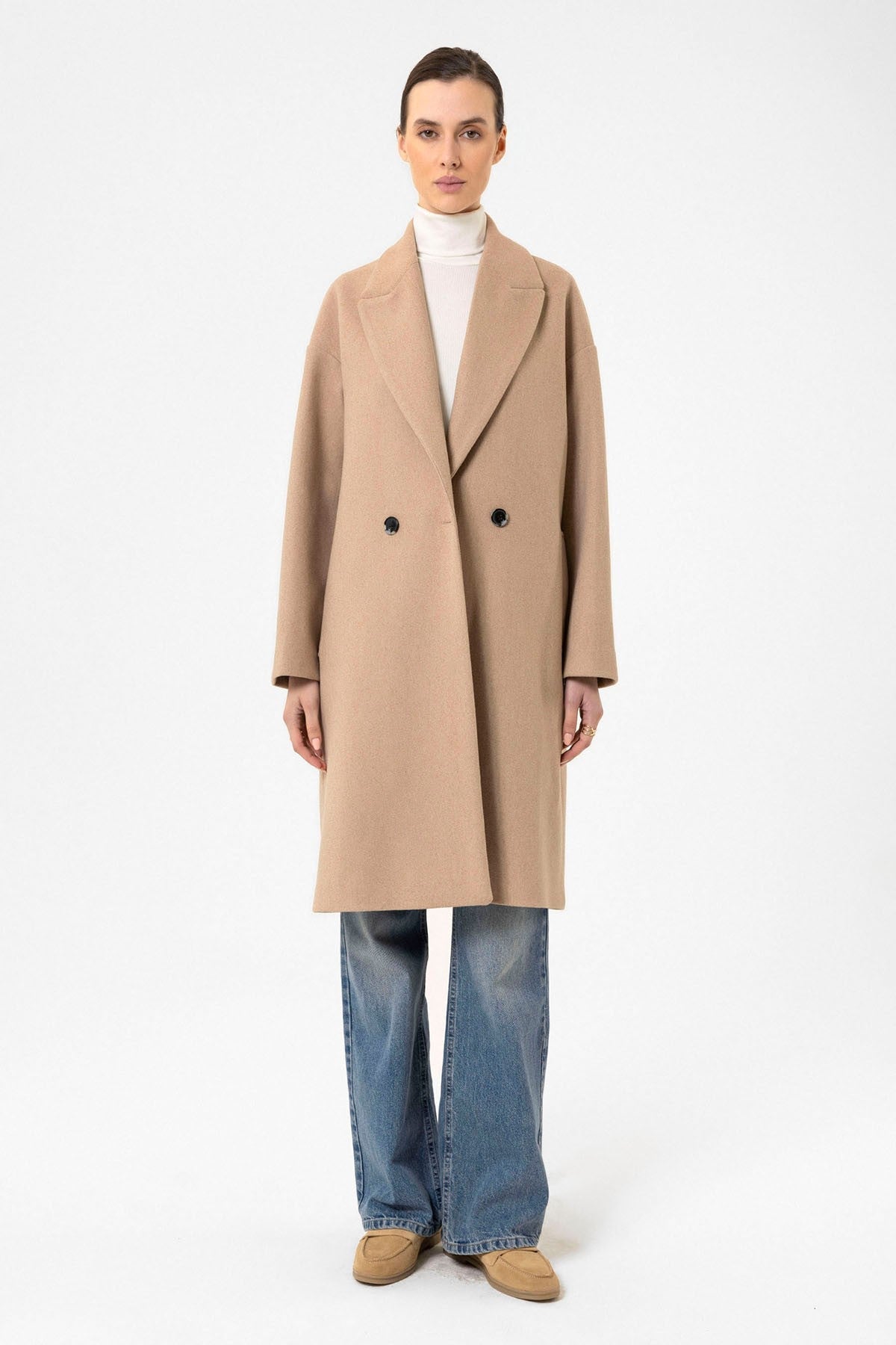 Antioch Women's Double-Breasted Oversized Coat