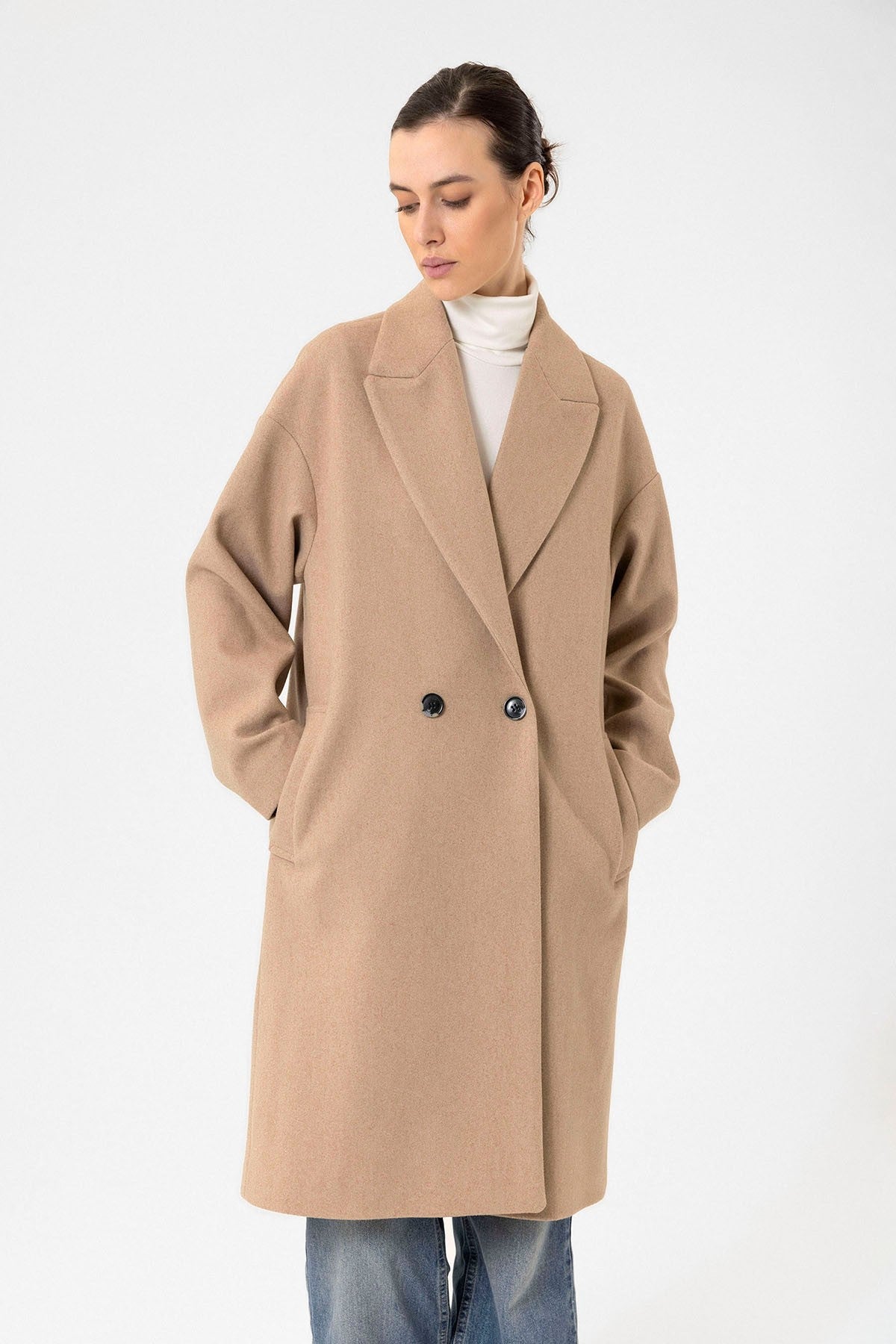 Antioch Women's Double-Breasted Oversized Coat