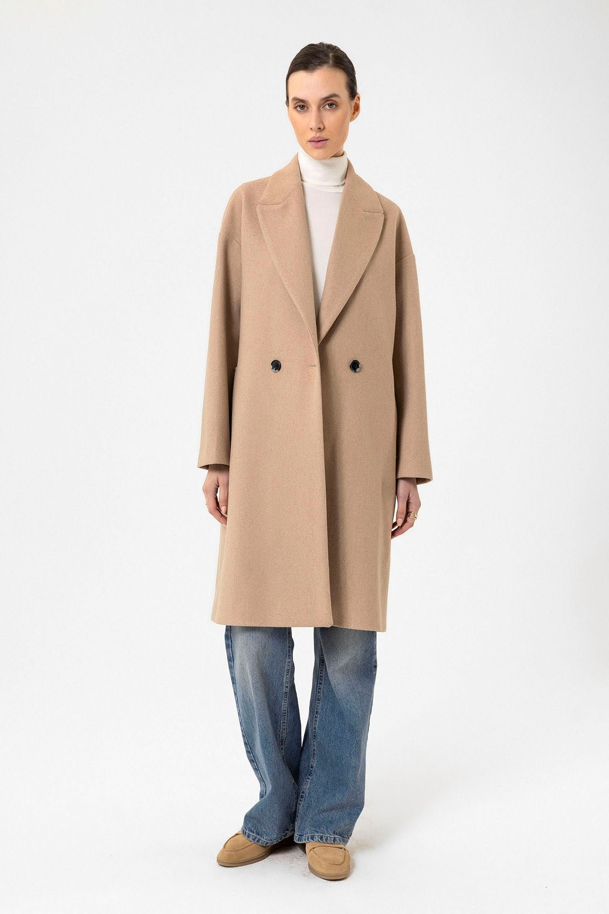 Antioch Women's Double-Breasted Oversized Coat