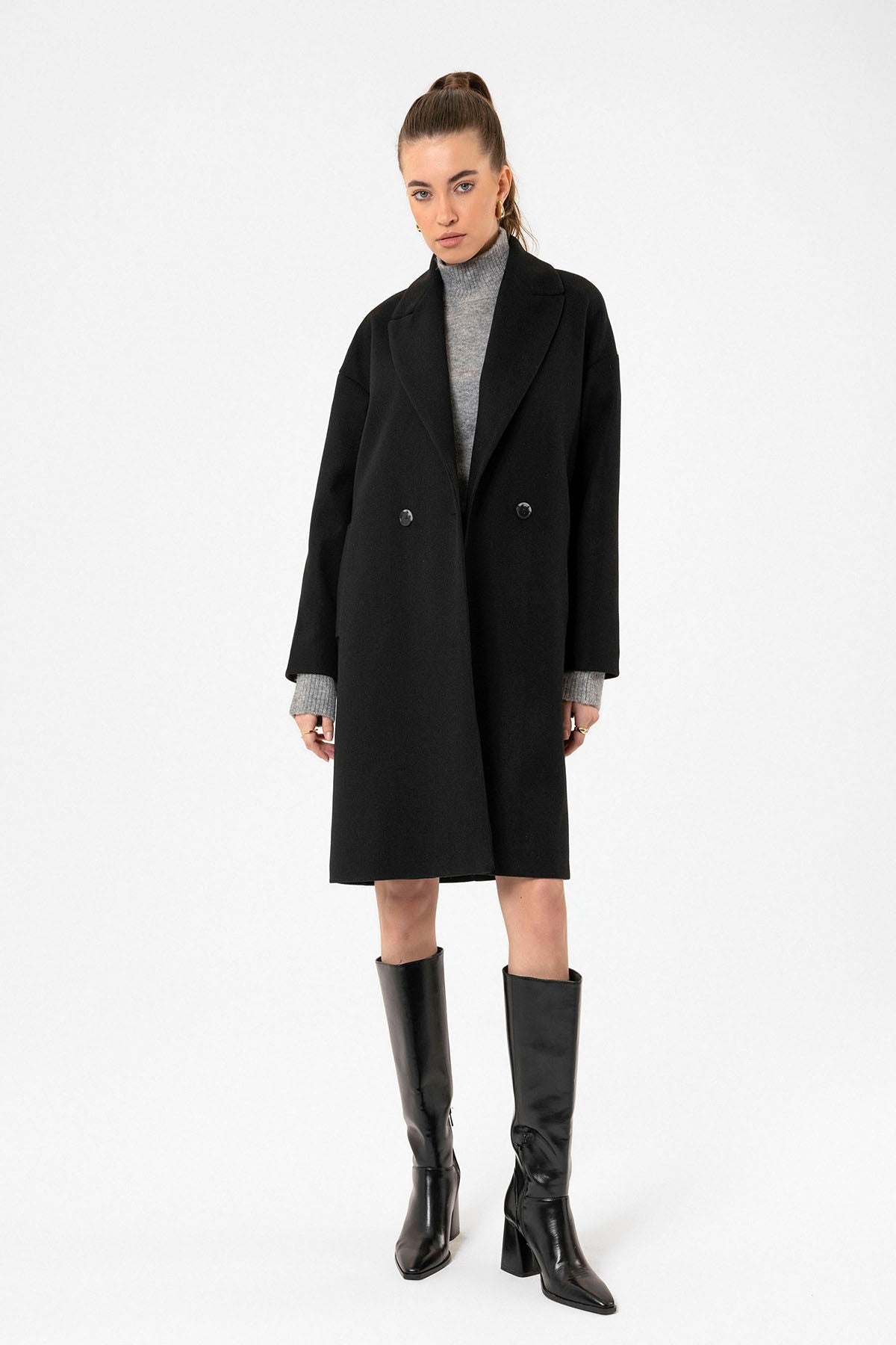 Antioch Women's Double-Breasted Oversized Coat