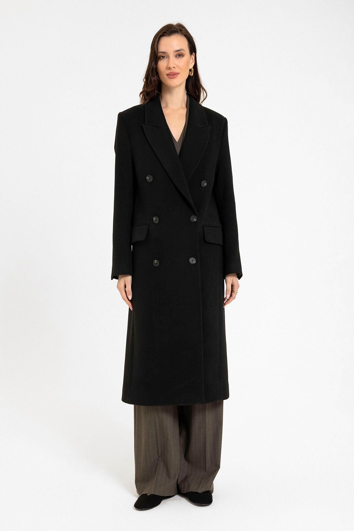 Antioch Women's Double-Breasted Long Coat