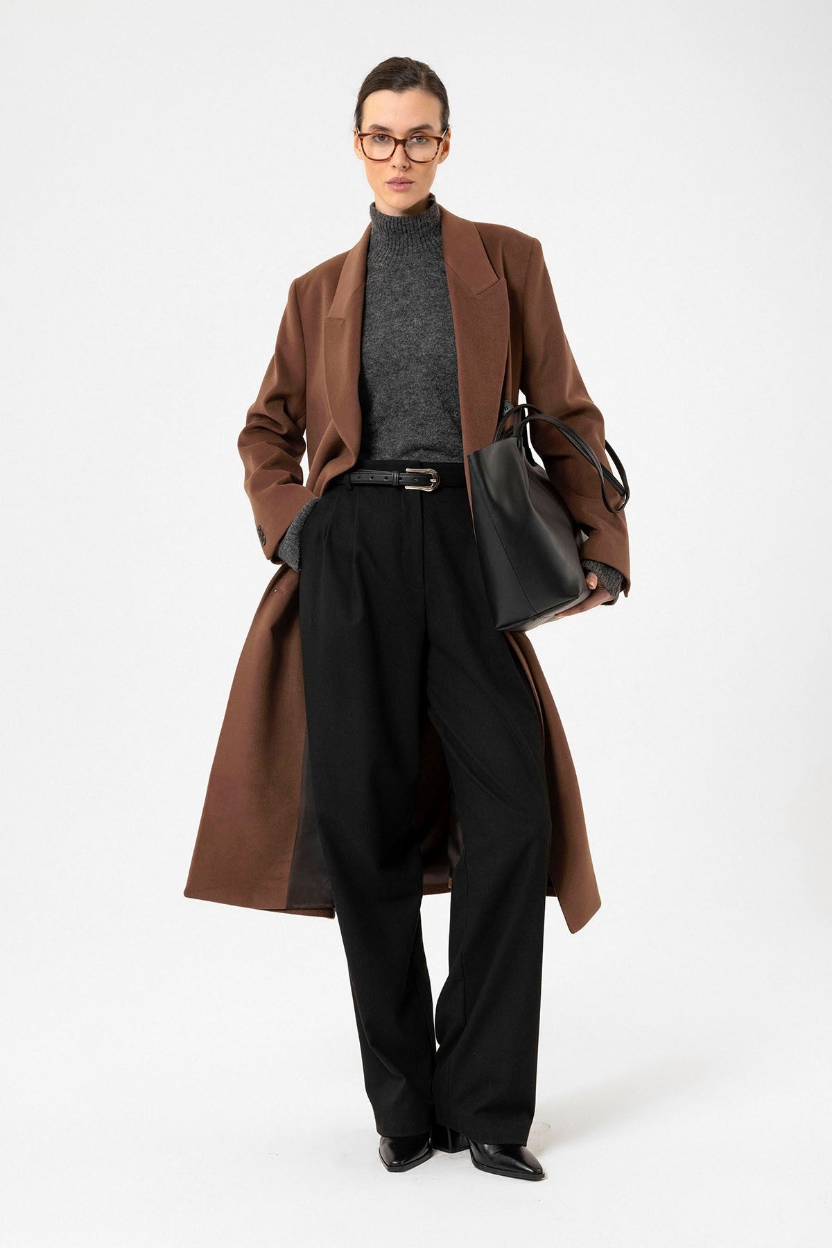 Antioch Women's Double-Breasted Long Coat