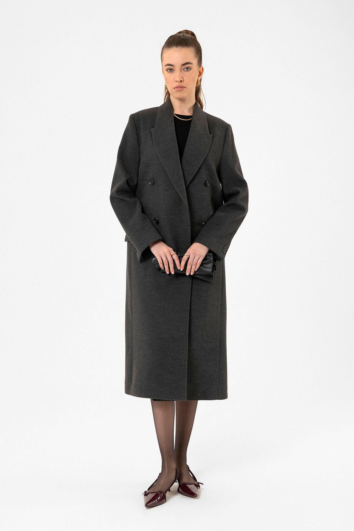 Antioch Women's Double-Breasted Long Coat