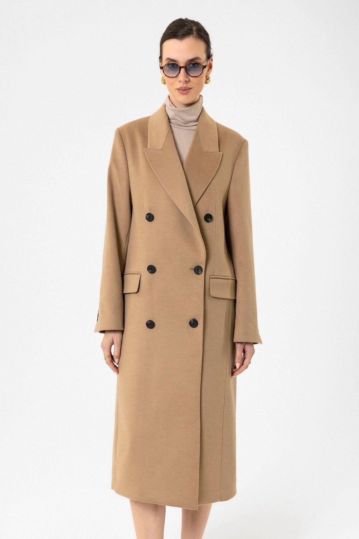 Antioch Women's Double-Breasted Long Coat