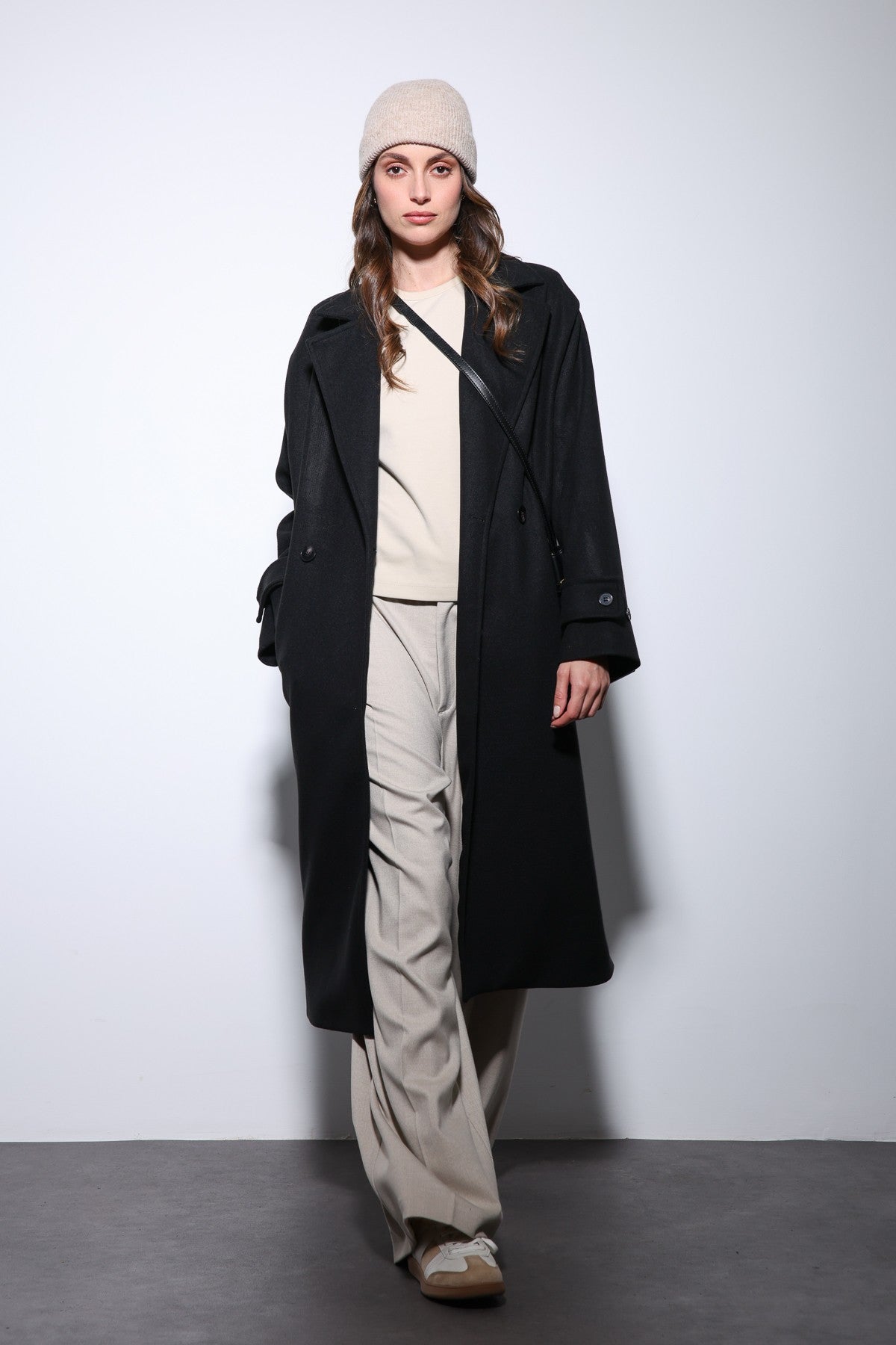 Antioch Women's Soft-Textured Oversized Double-Breasted Coat