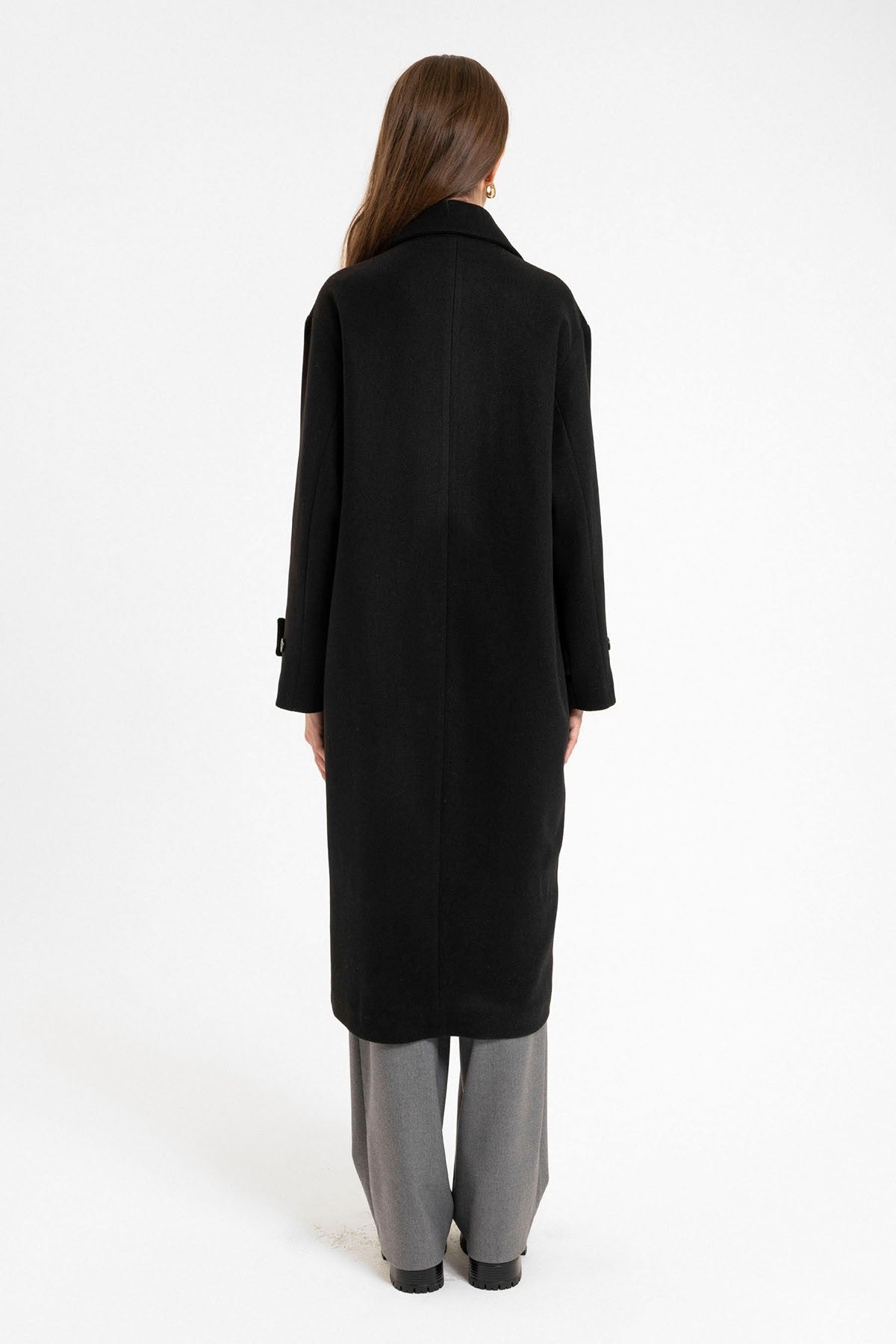 Antioch Women's Soft-Textured Oversized Double-Breasted Coat