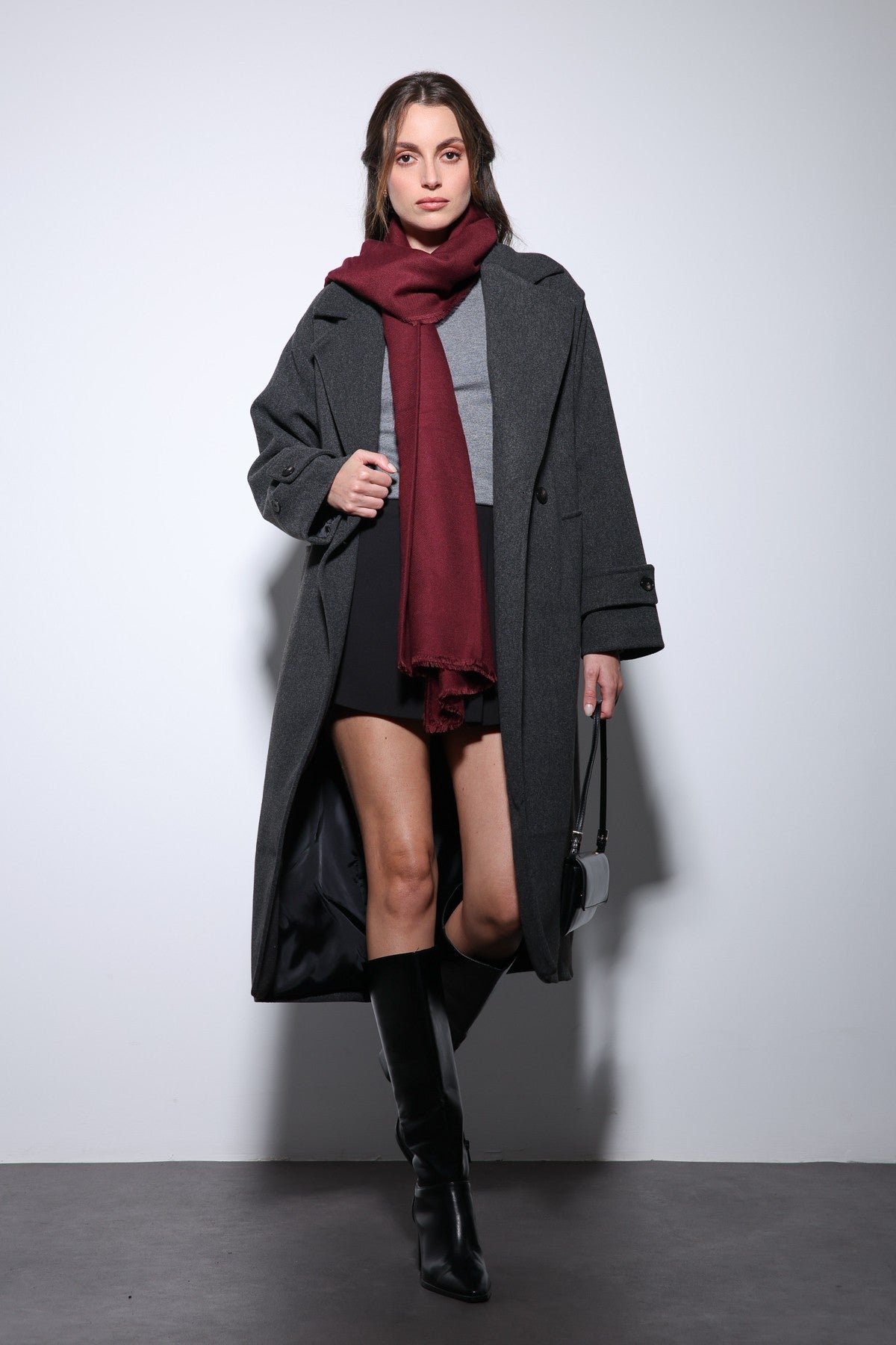Antioch Women's Soft-Textured Oversized Double-Breasted Coat