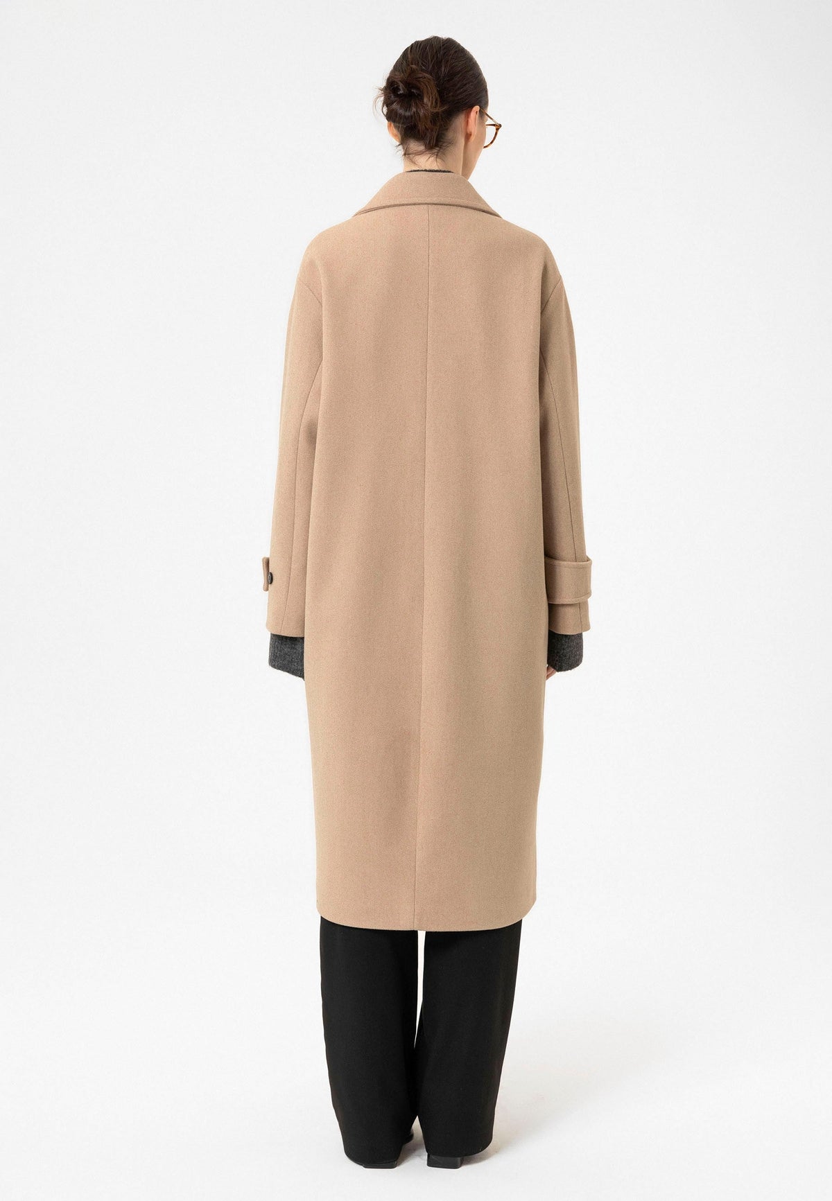 Antioch Women's Soft-Textured Oversized Double-Breasted Coat