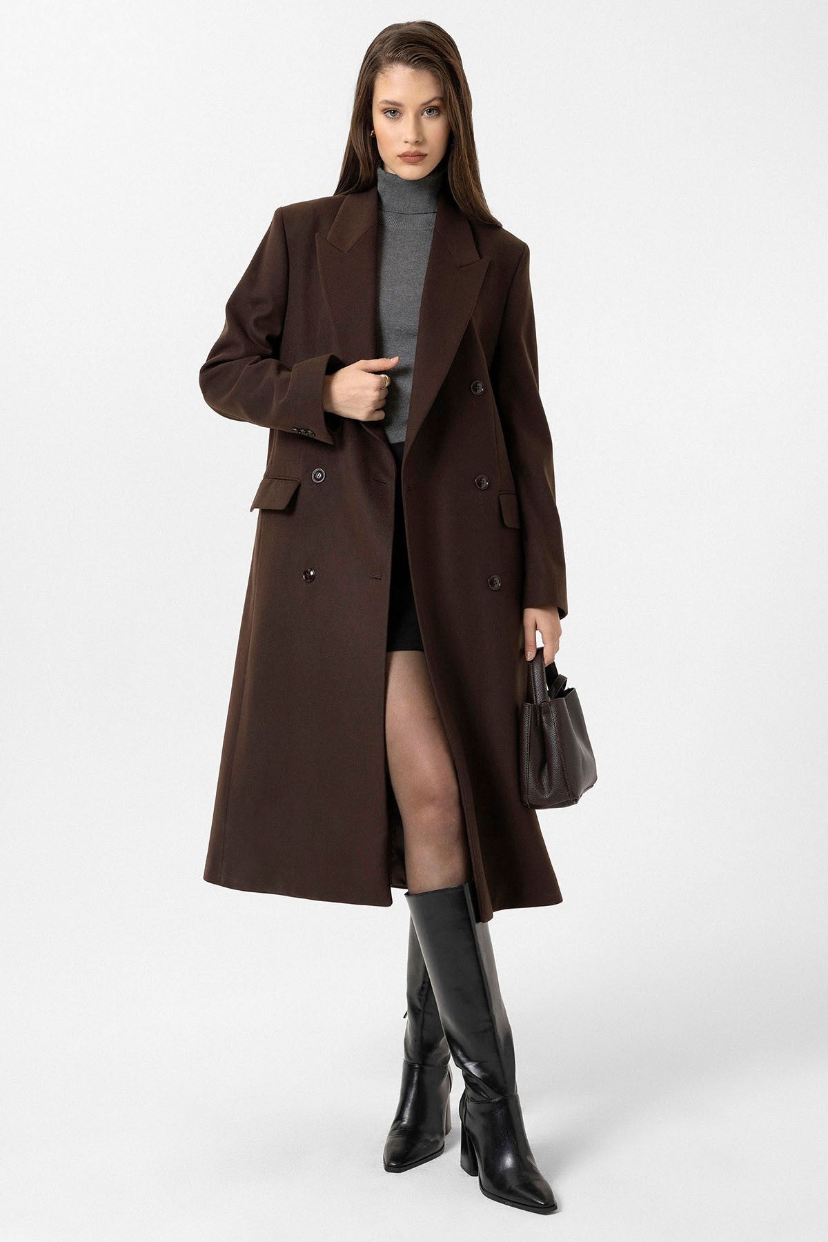 Antioch Women's Belted Double-Breasted Coat