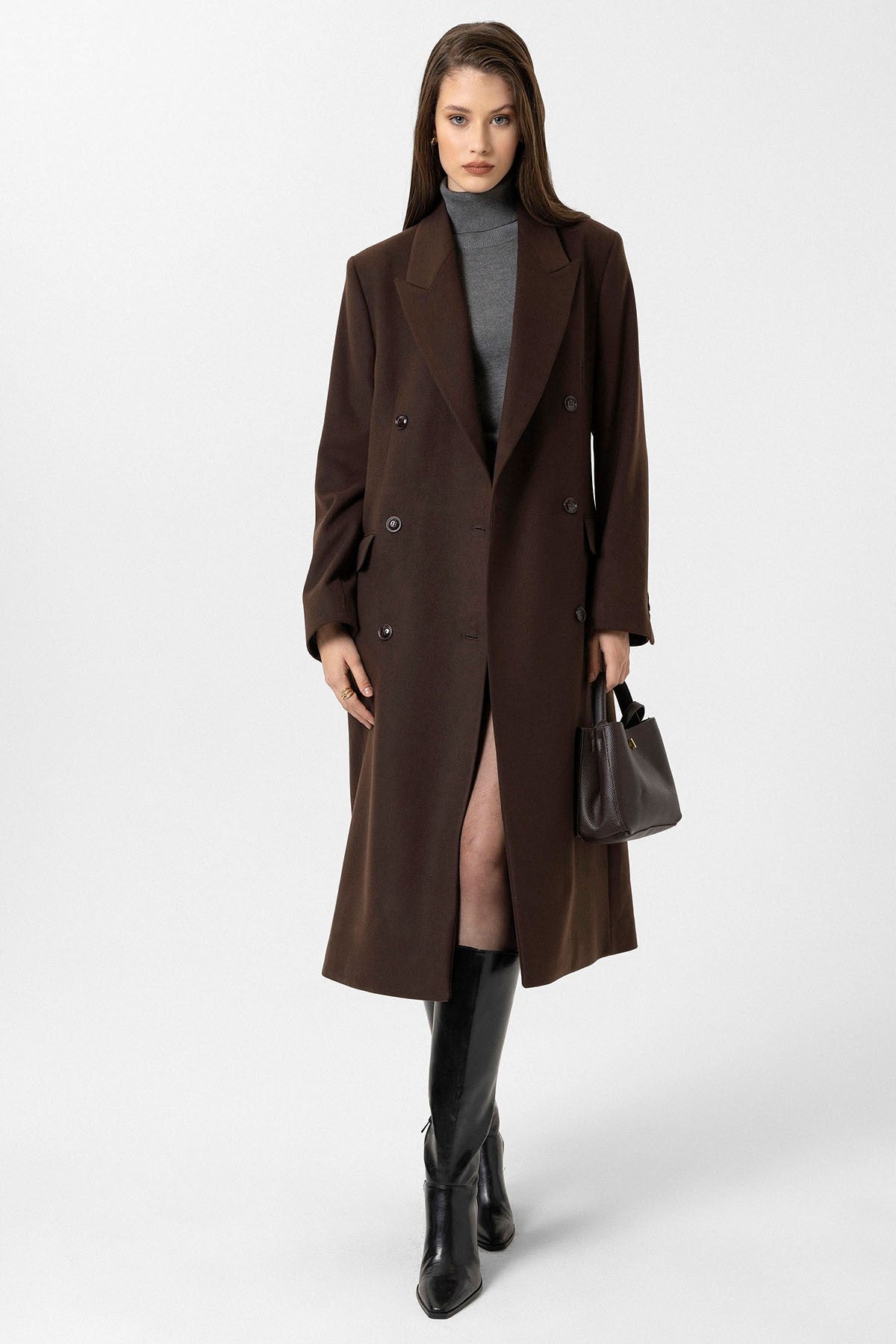 Antioch Women's Belted Double-Breasted Coat